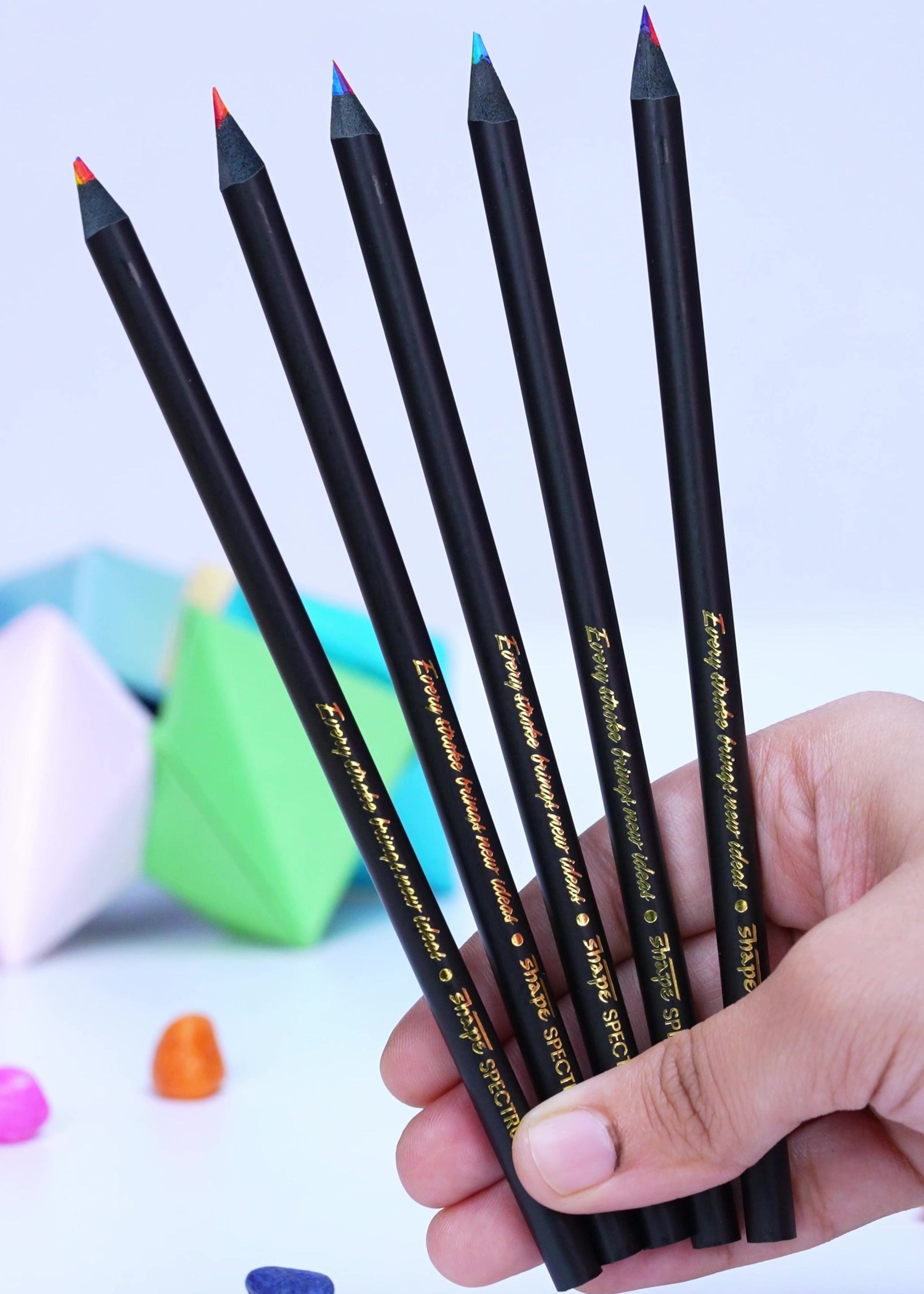 Shape Spectrum Rainbow Pencil 10 pcs Box - Pack of 5