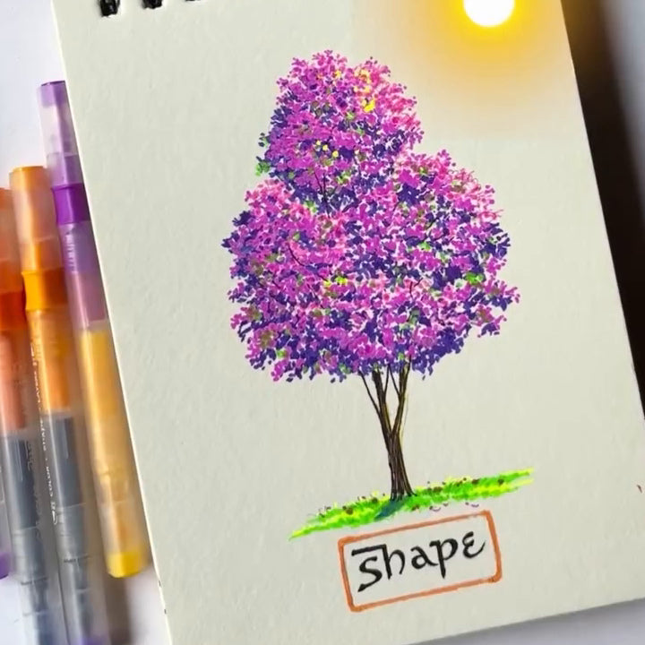 Pack of 2 | Shape Layering Pen - Set of 6 | Total 12 Pens