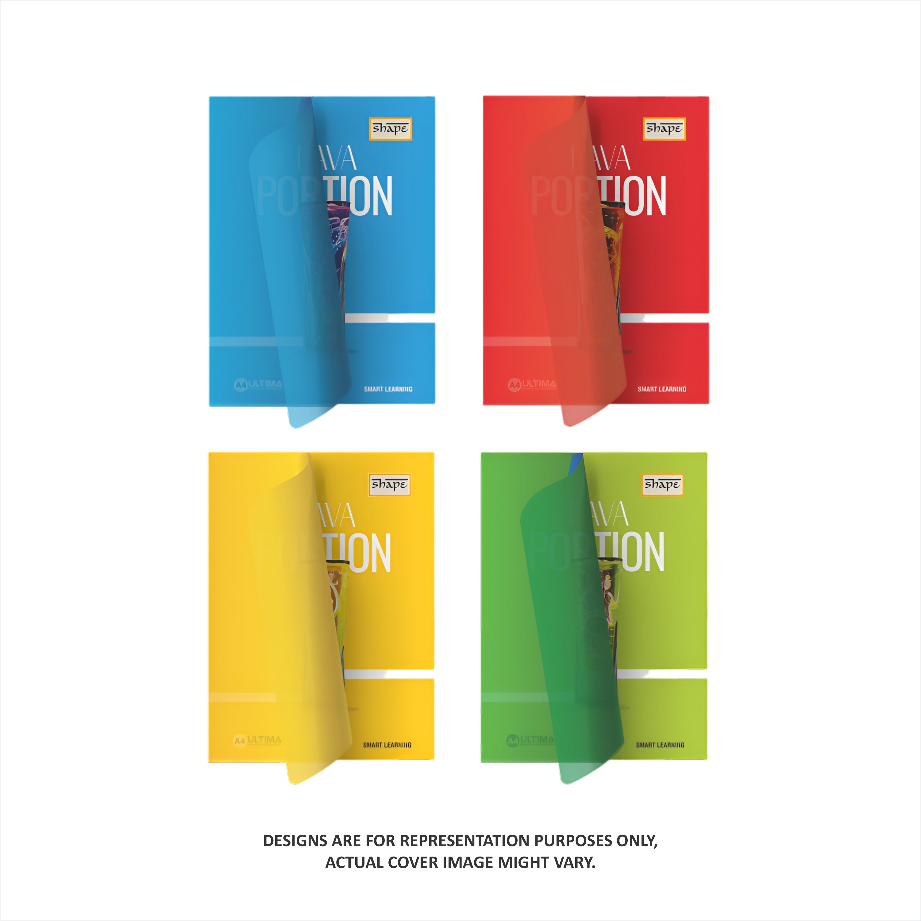 Shape Ultima Notebook - A4 Size, 172 Ruled Pages, Pack of 3