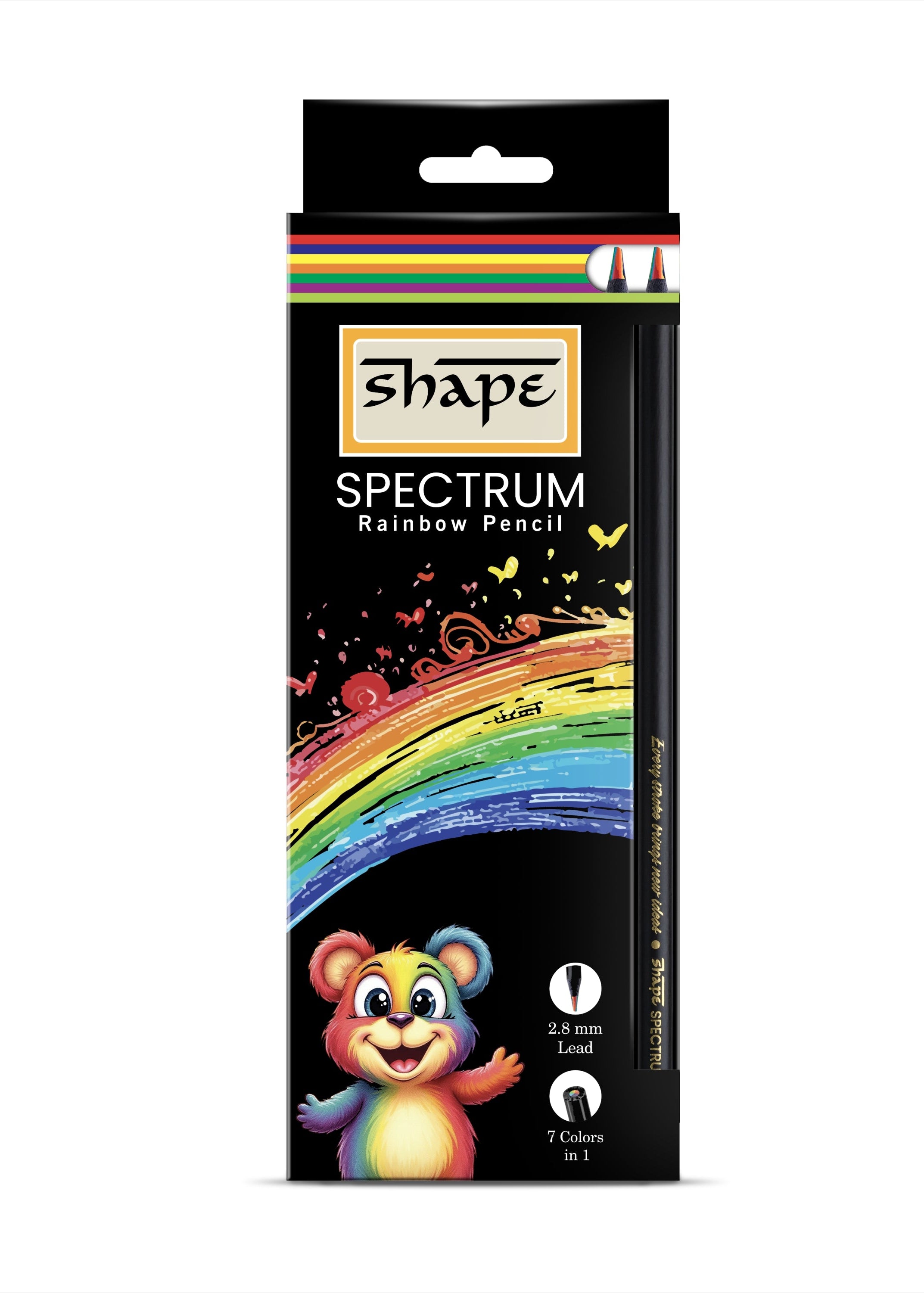 Shape Spectrum Rainbow Pencil 10 pcs Box - Pack of 5