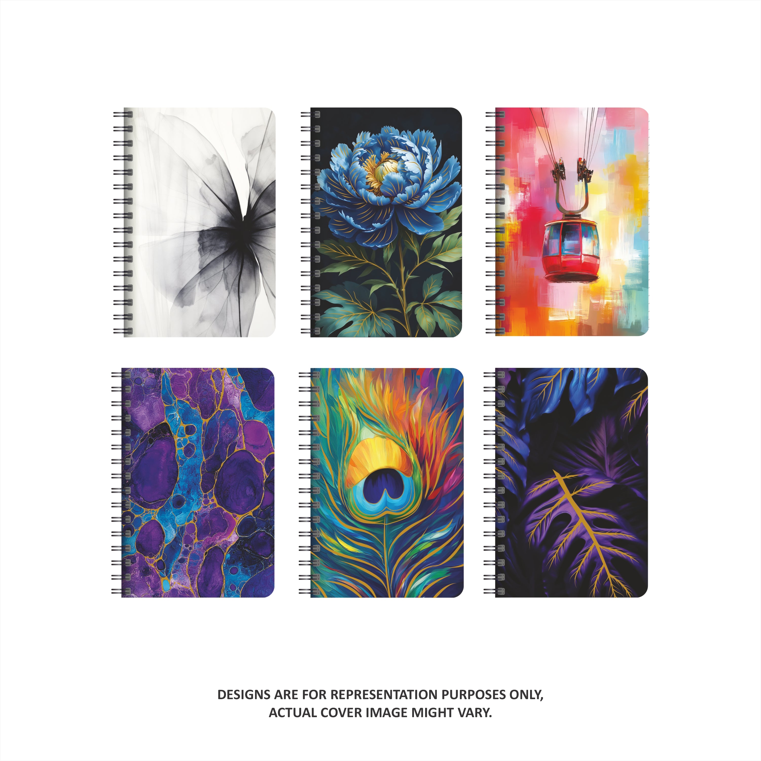 Shape LUXE Wiro Notes - A5 Size, 160 Ruled Pages, Pack of 2