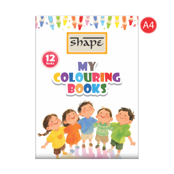 Shape My Coloring Book - A4 Size, 16 Page, Pack of 12