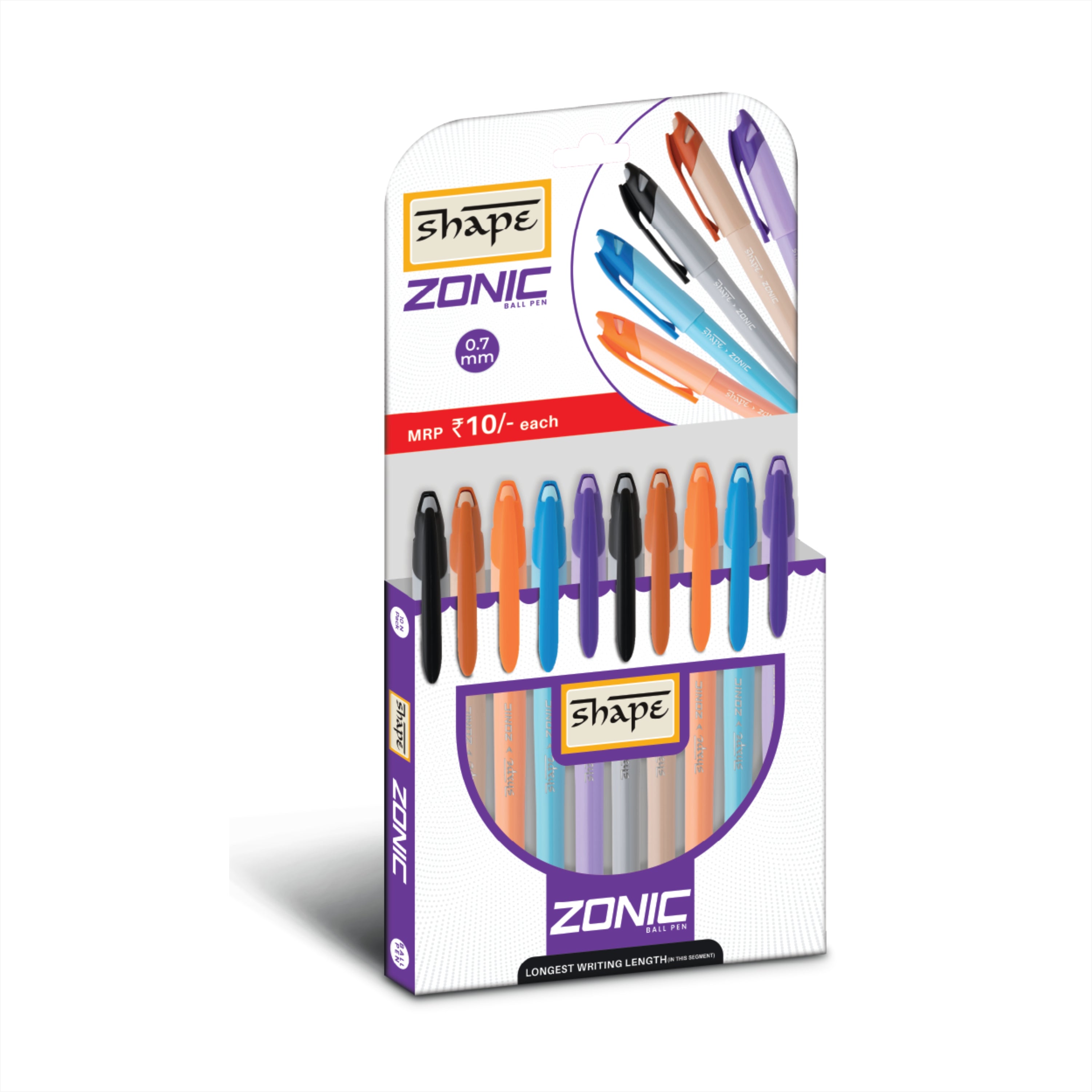 Shape Zonic 0.7 mm Ball Pen - Pack of 20
