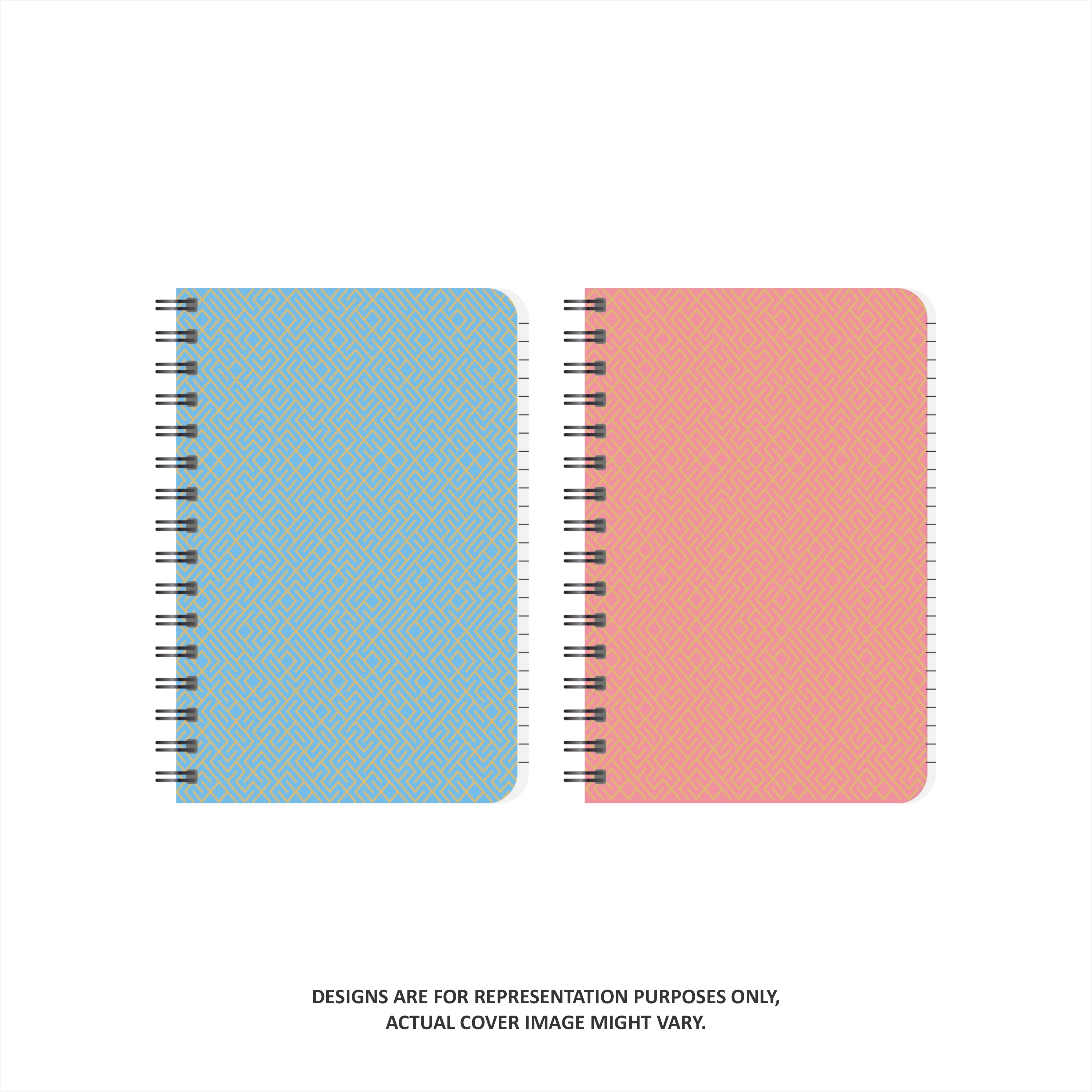 Shape Pastel Wiro Notes - A5 Size, 160 Ruled Pages, Natural Shade, Pack of 2