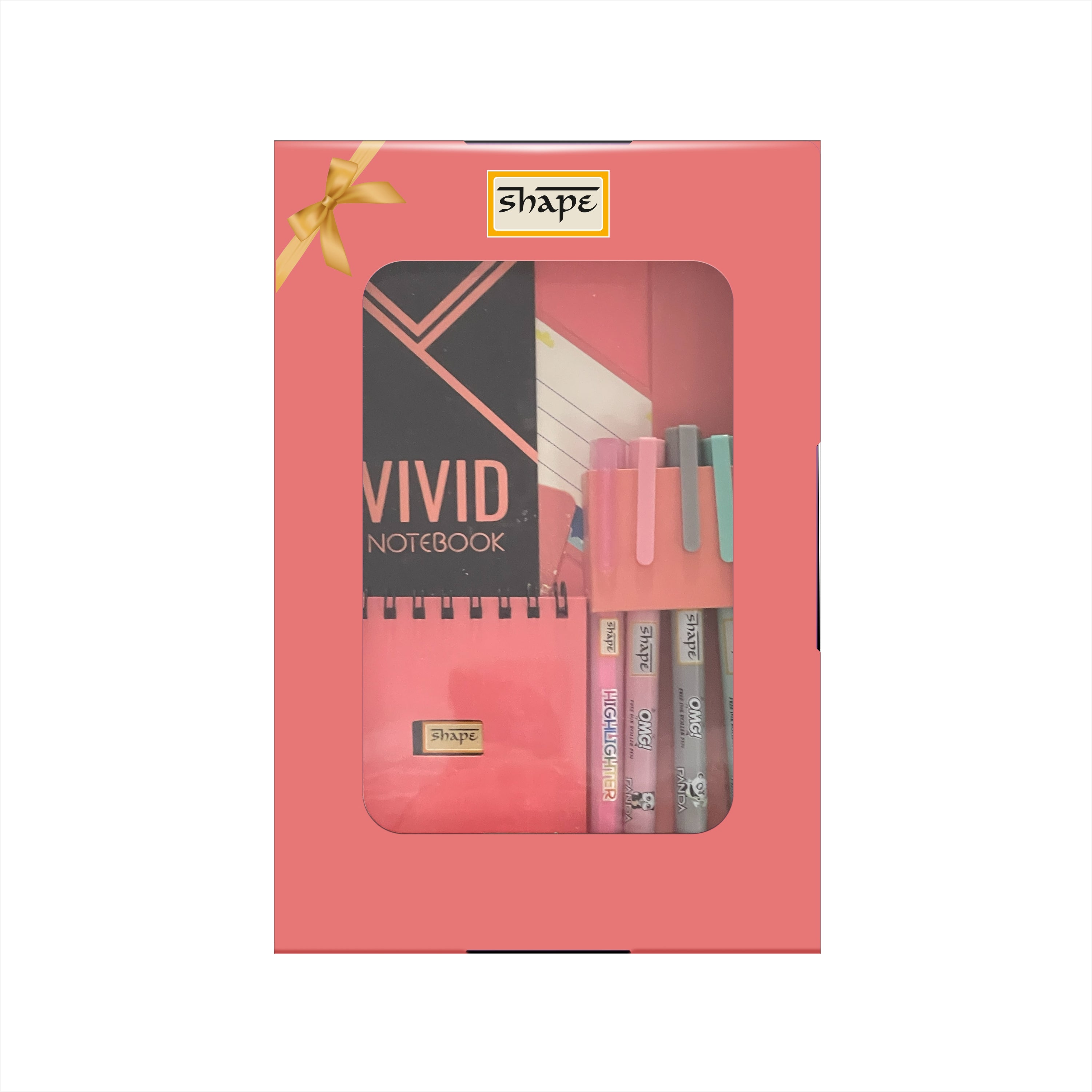 SHAPE VIVID Premium Stationery Gift Set-Pink