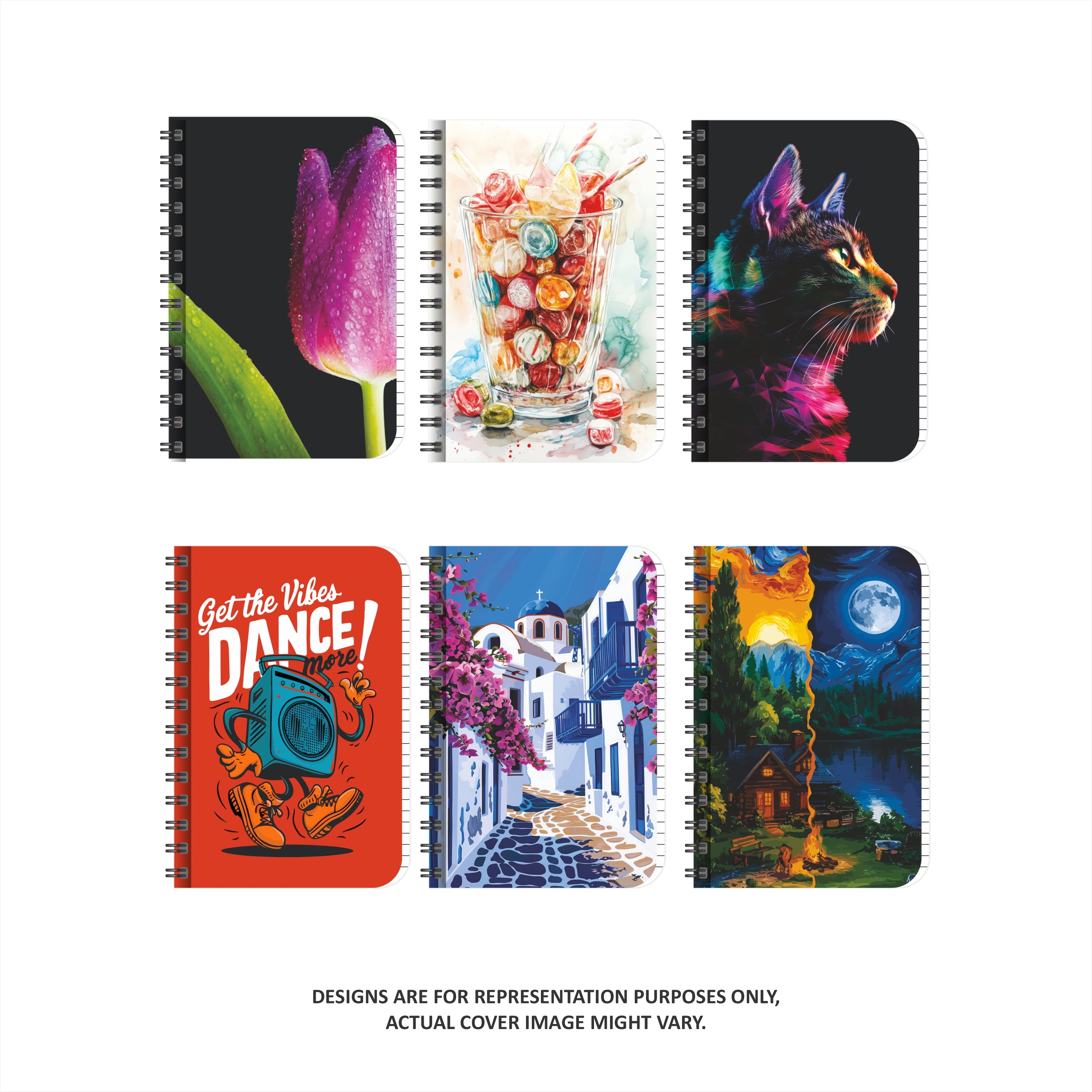 Shape Softbound Wiro Notes - A5 Size, 160 Ruled Pages, Natural Shade, Pack of 2