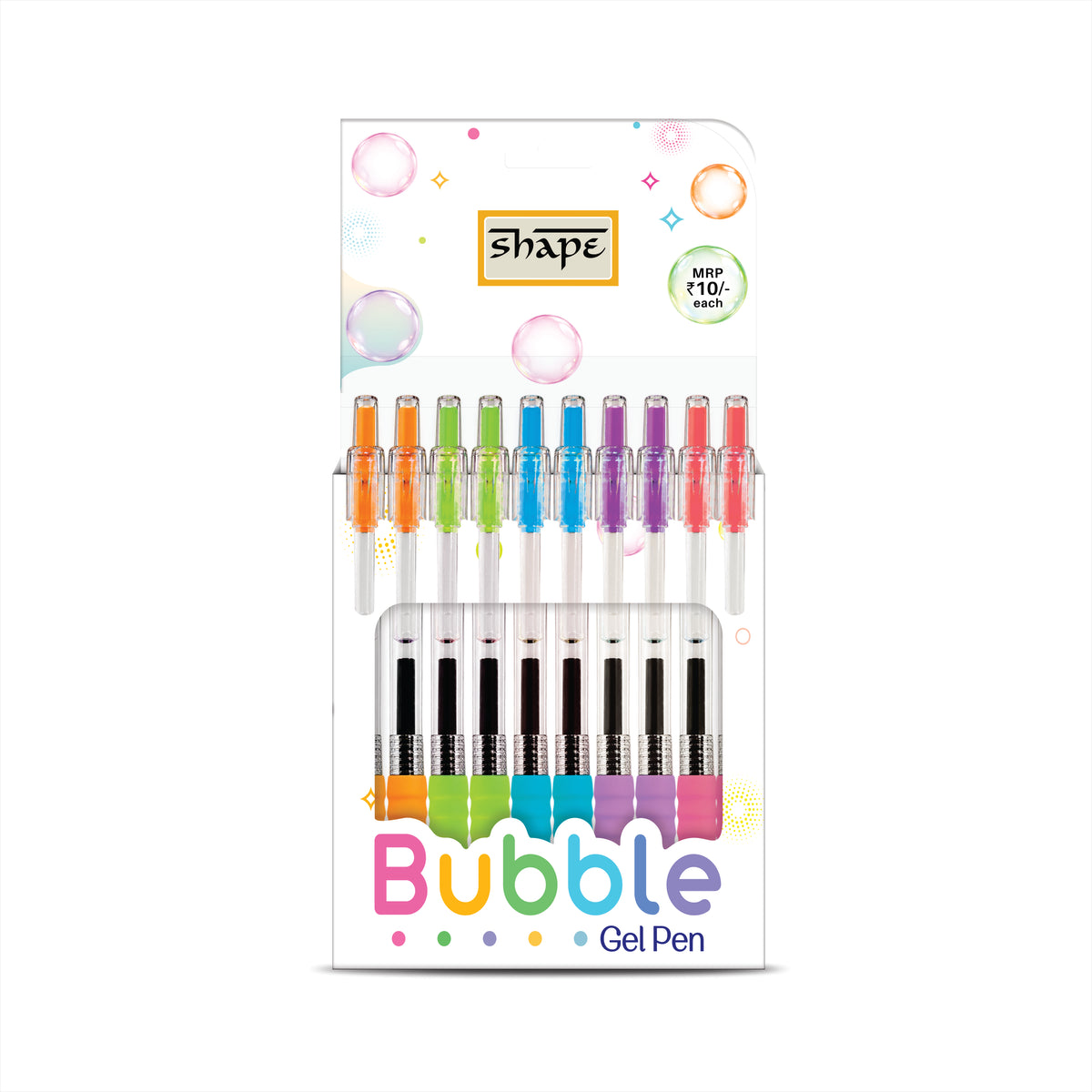 Shape Bubble Gel Pen (Pack of 2)