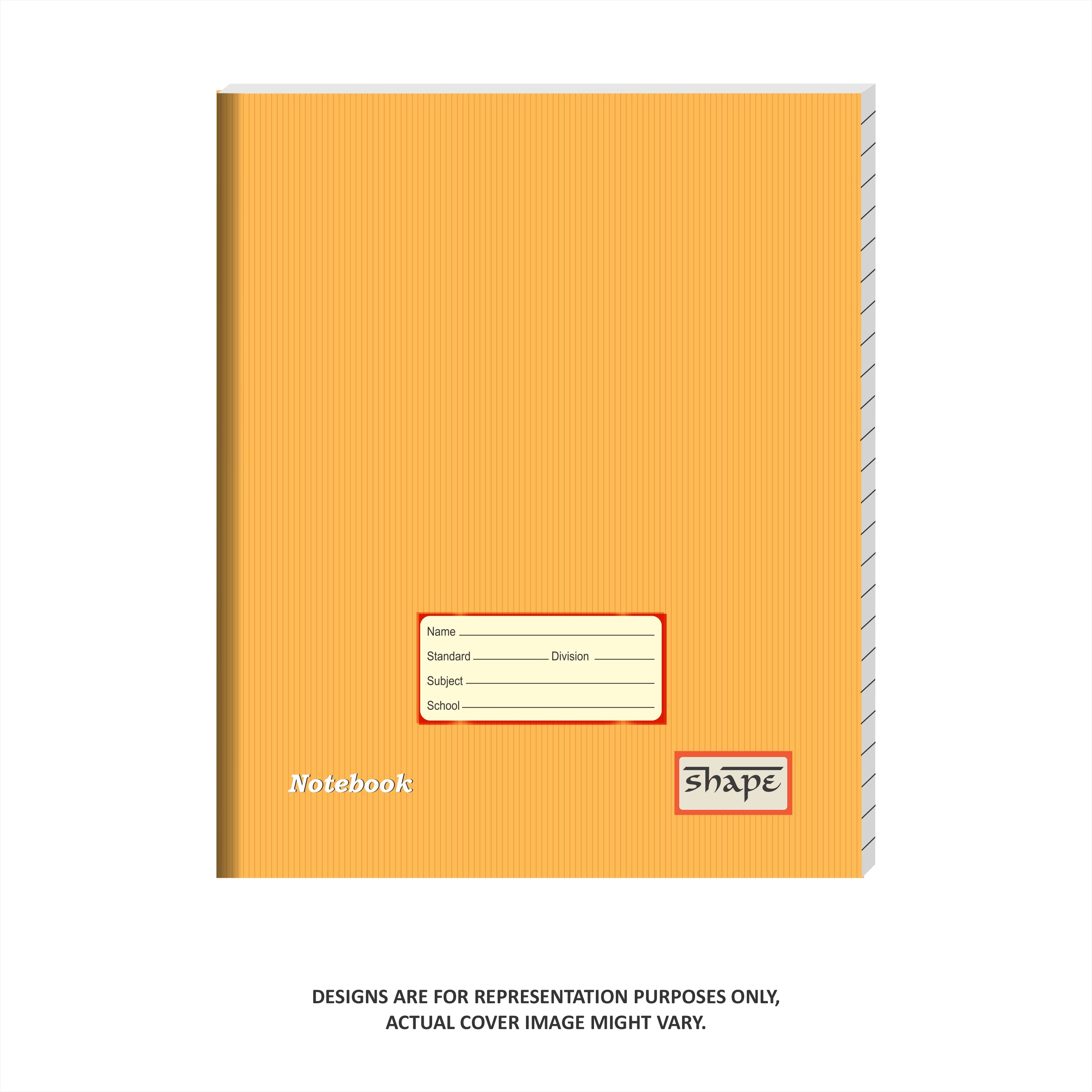 Shape Royal Brown Notebook - 18*24 Size, 172 Ruled Pages, Pack of 6