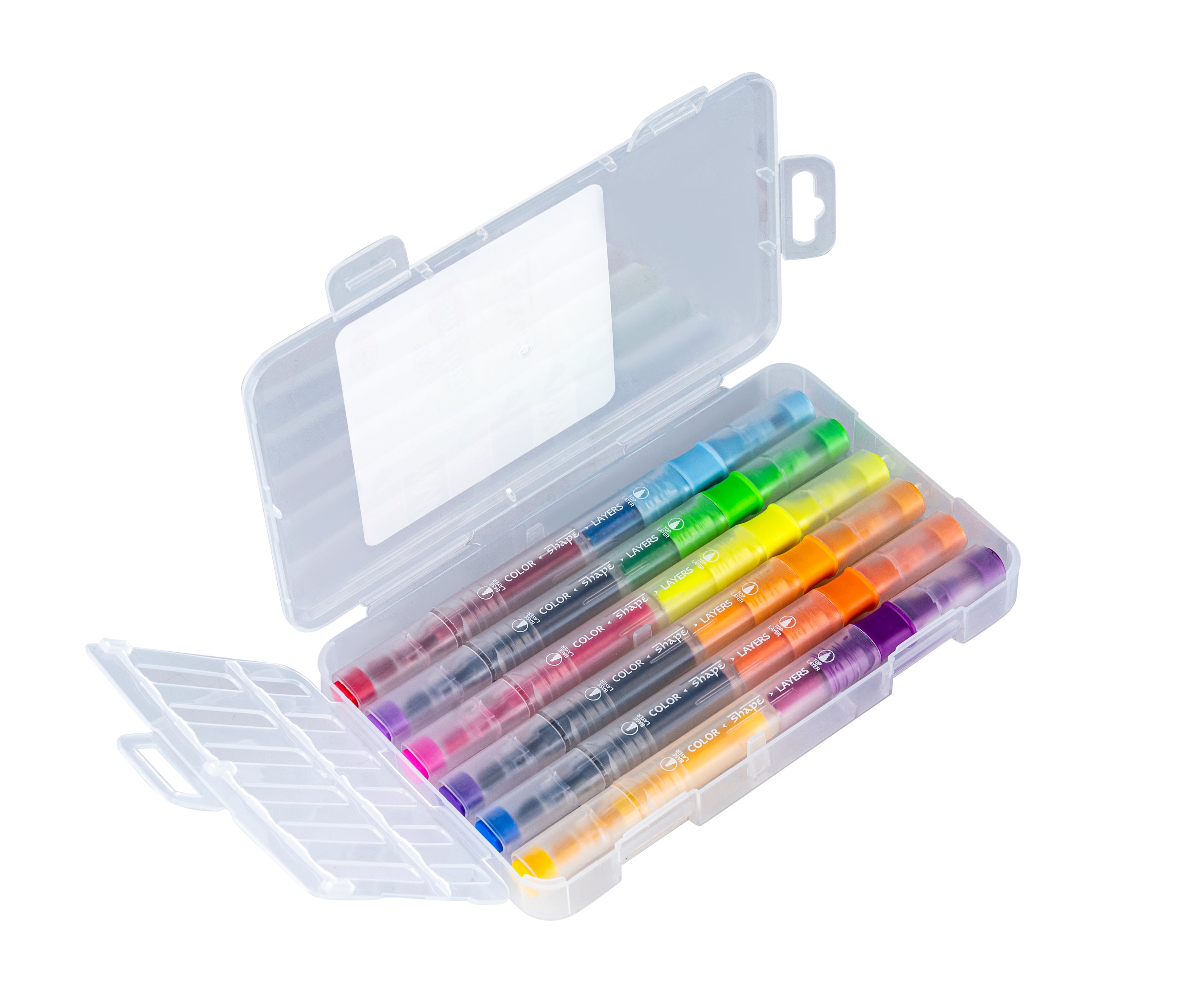 Pack of 2 | Shape Layering Pen - Set of 6 | Total 12 Pens