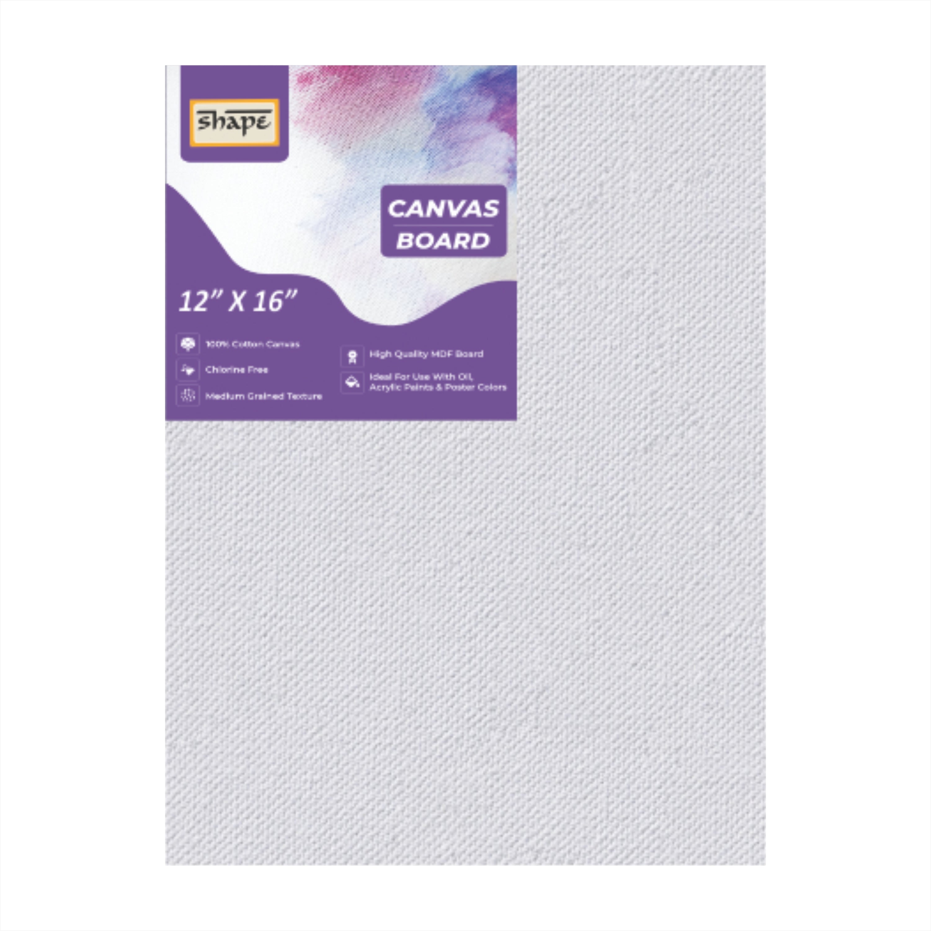 Shape Canvas Board 12*16 - Pack of 2