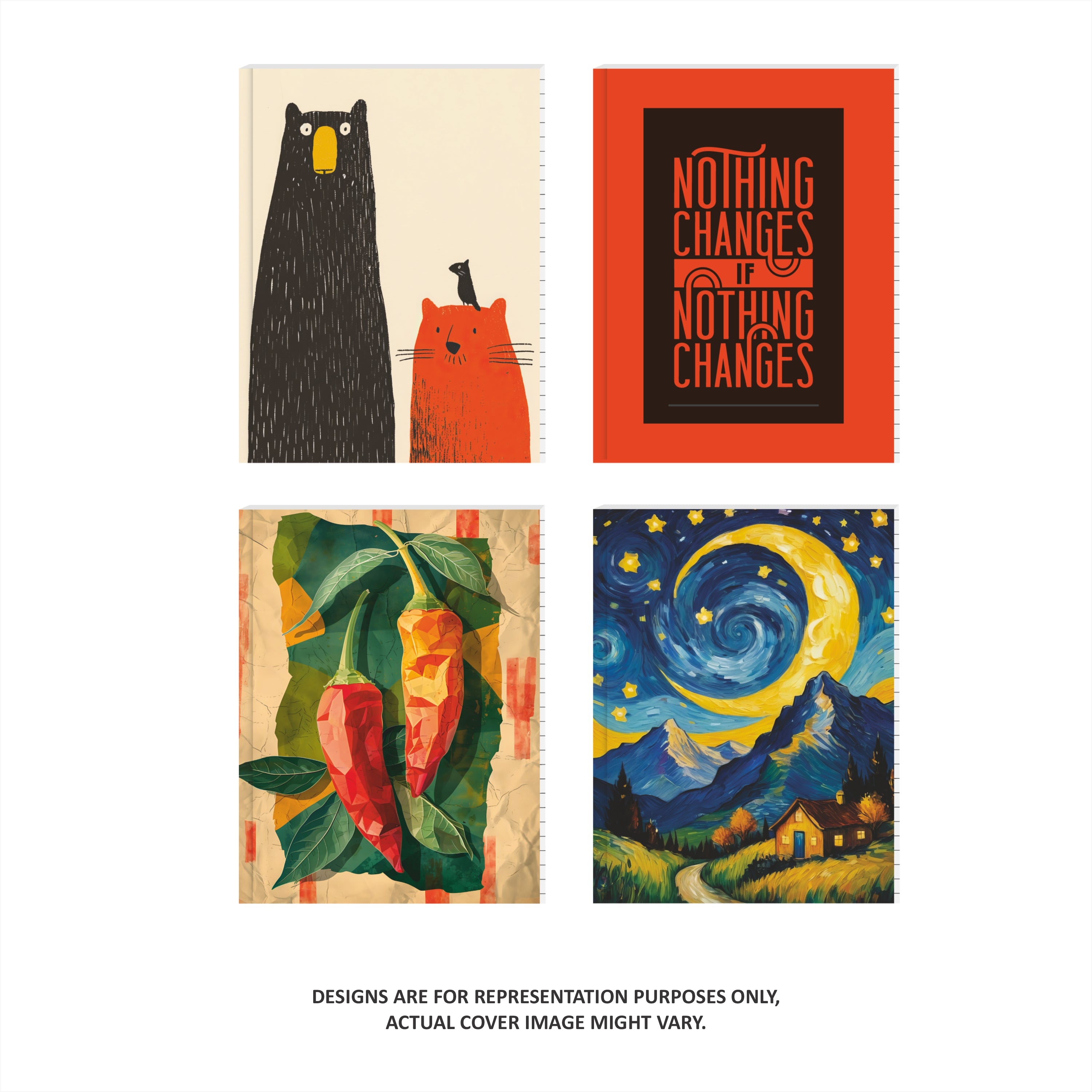 Shape Case Bound Notes - B5 Size, 192 Ruled Pages, Pack of 2