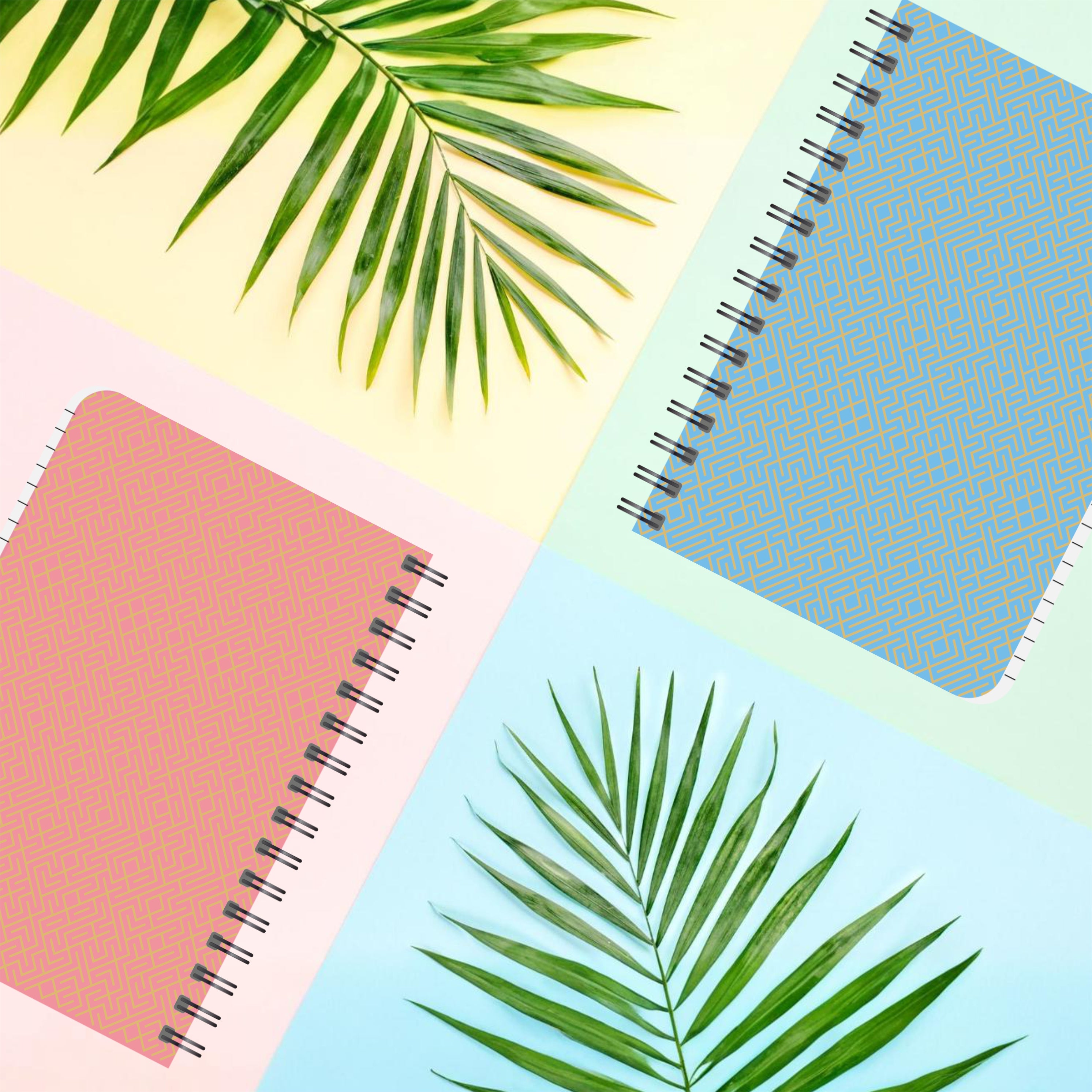 Shape Pastel Wiro Notes - A5 Size, 160 Ruled Pages, Natural Shade, Pack of 2