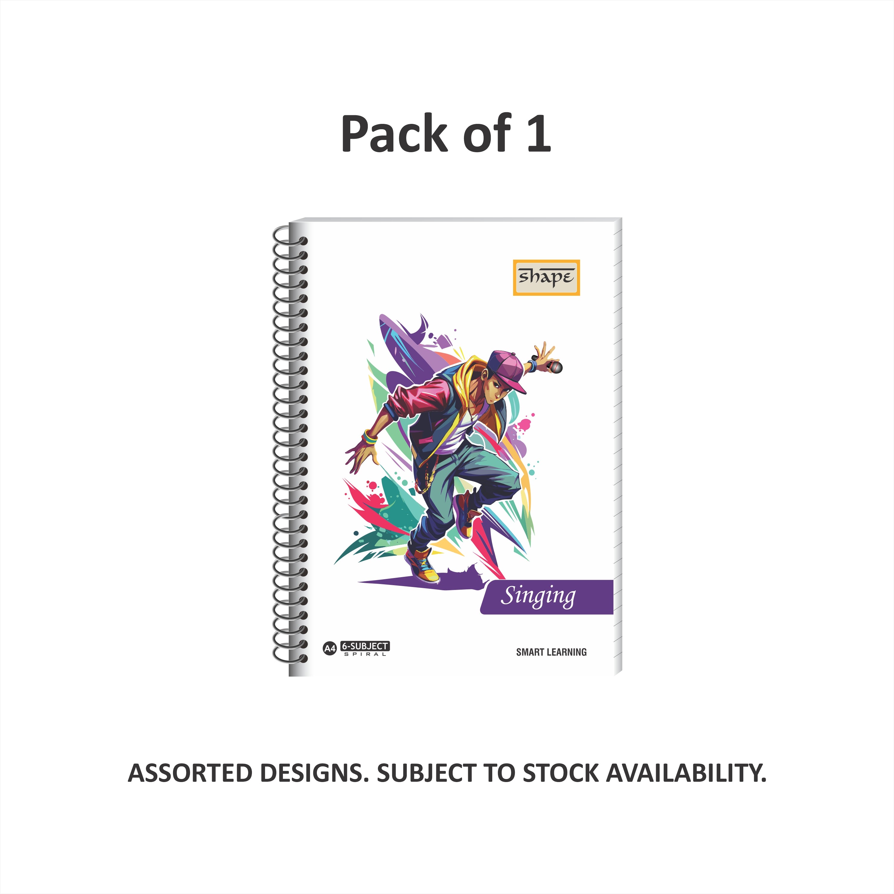 Shape Notebook Shape 6 Subject Spiral Notebook - A4 Size, 300 Ruled Pages – Shape ...
