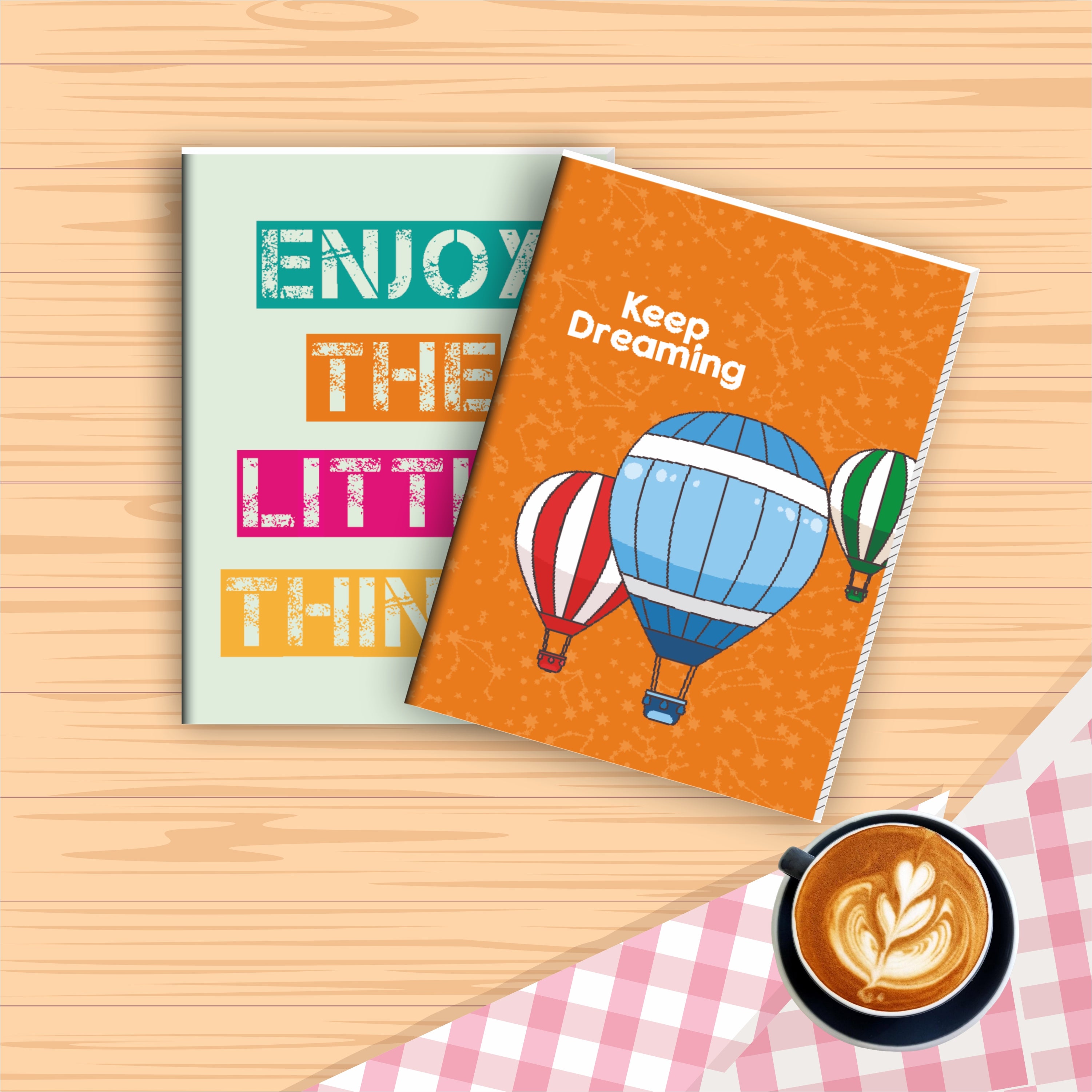 Shape Softbound Notes- A5 Size, 192 Ruled Pages, Natural Shade, Pack of 2