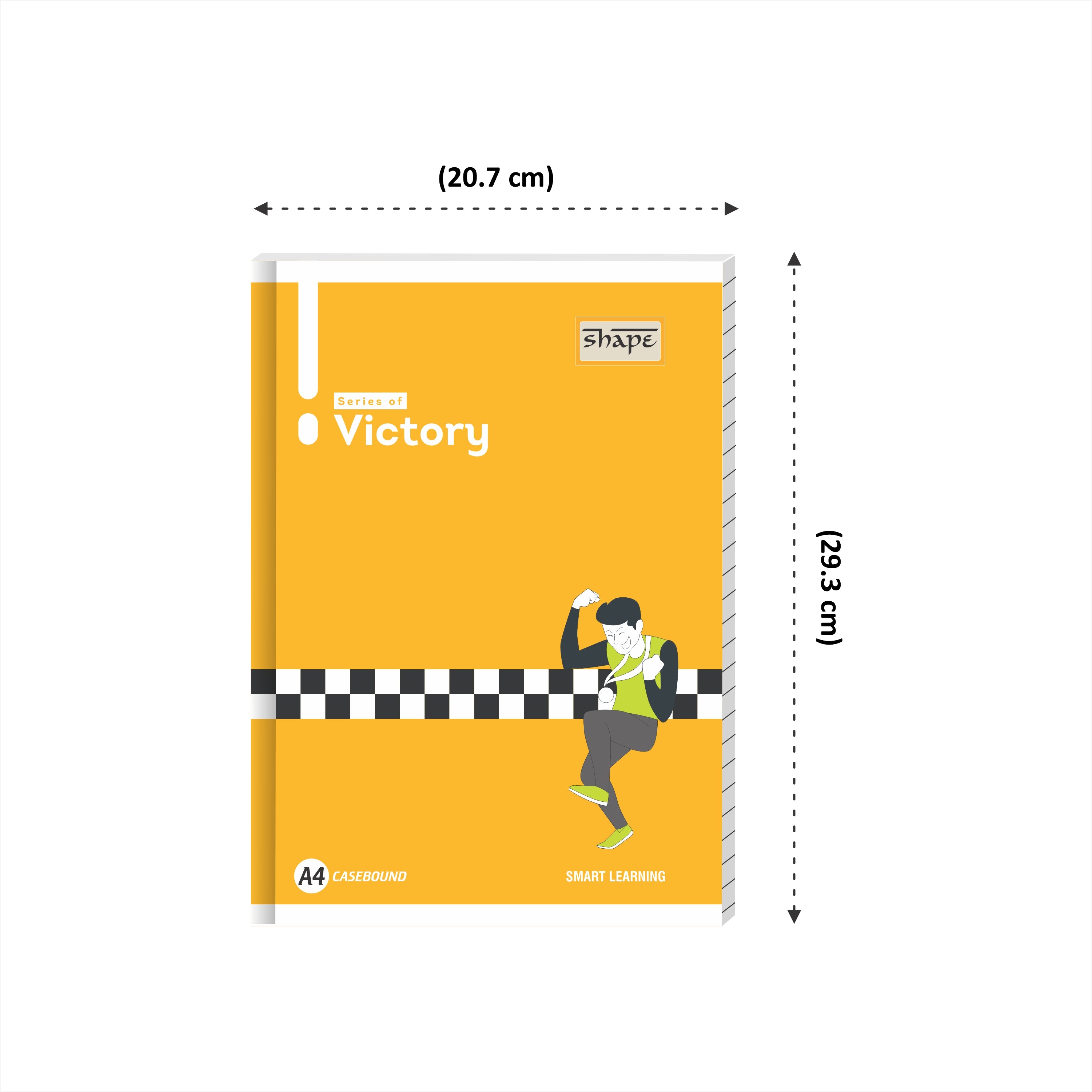 Shape Case Bound Notes- A4 Size, 192 Ruled Pages, Pack of 2