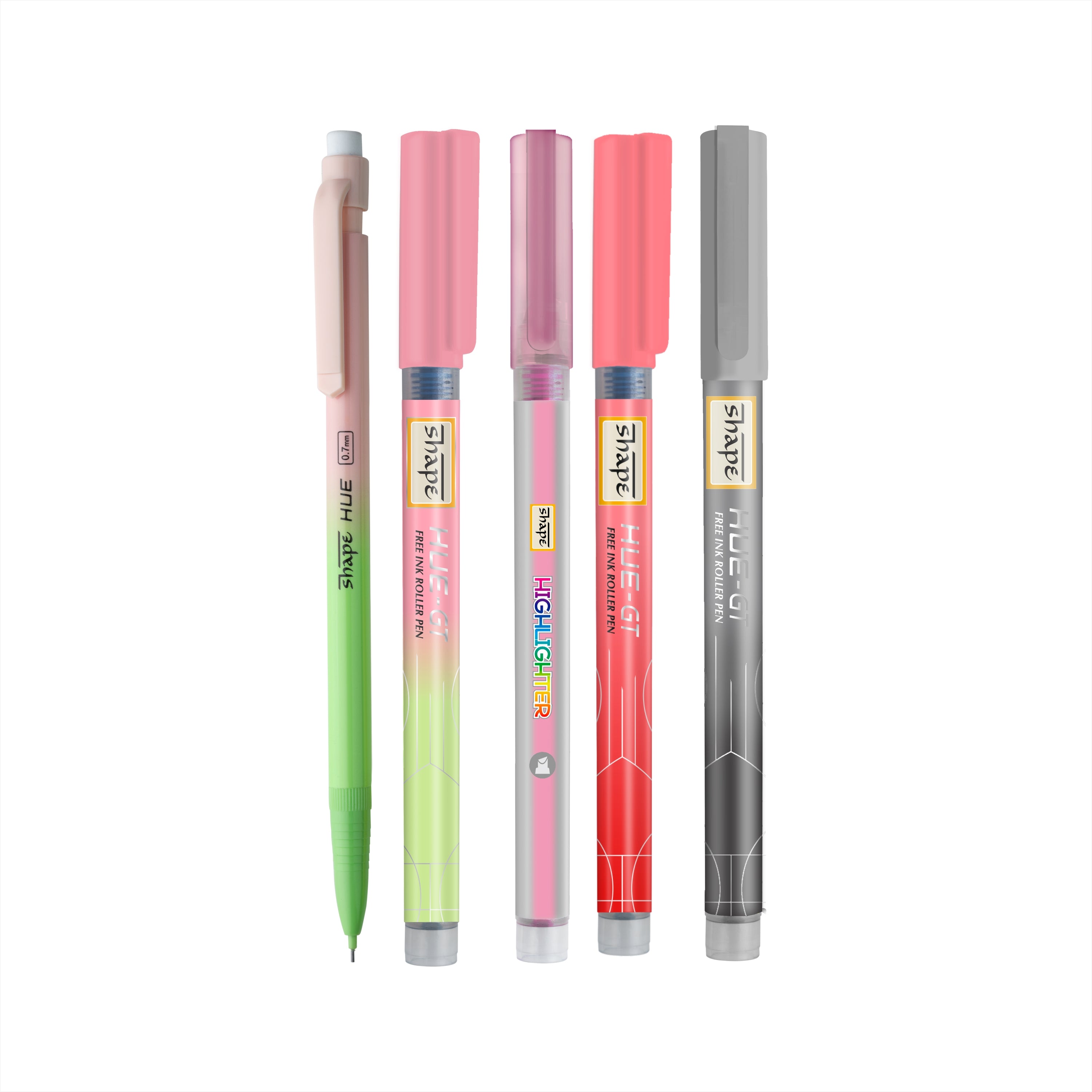 Shape Hue Premium Stationery Gift Set-(Pink-Orange)