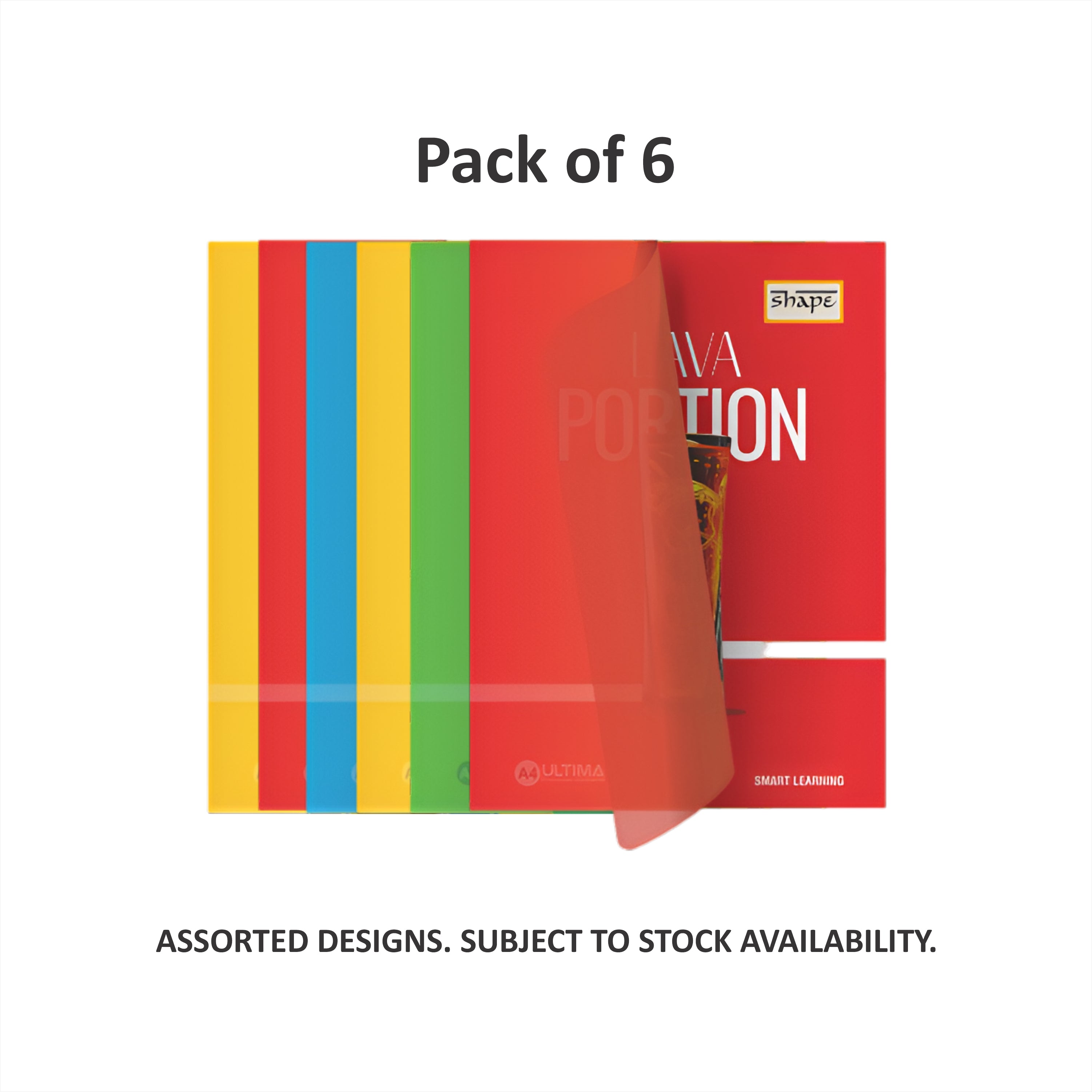 Shape Ultima Notebook - A4 Size, 172 Ruled Pages, Pack of 6
