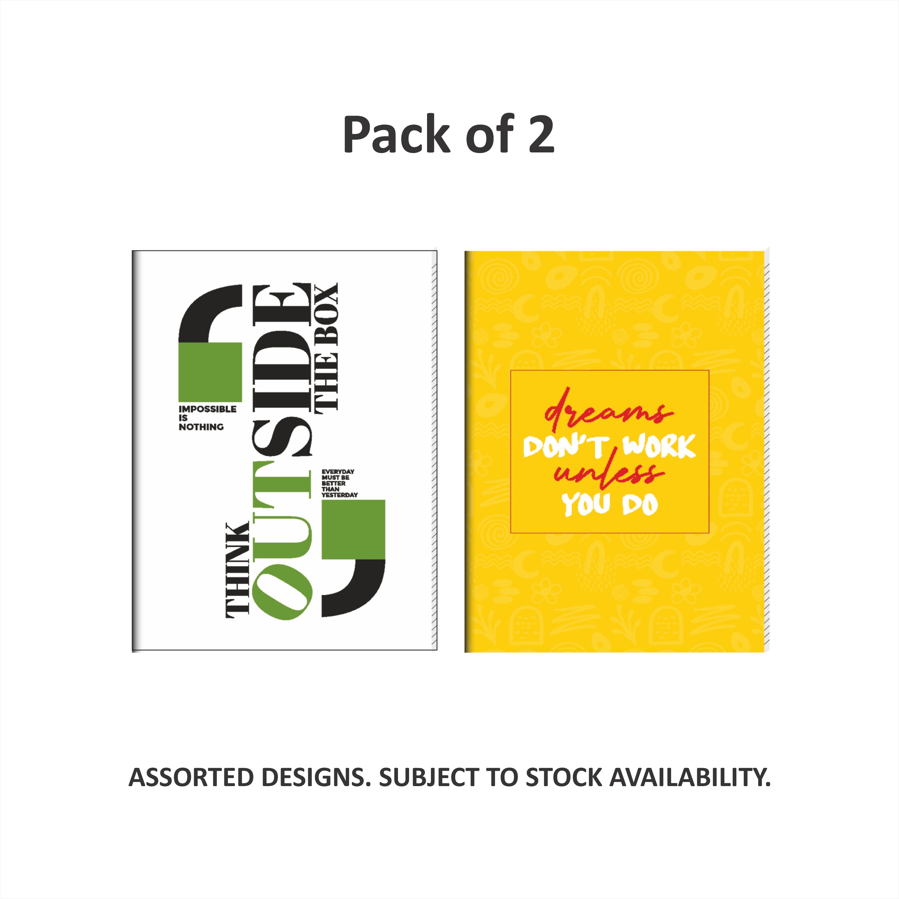 Shape Softbound Notes- A5 Size, 192 Ruled Pages, Natural Shade, Pack of 2