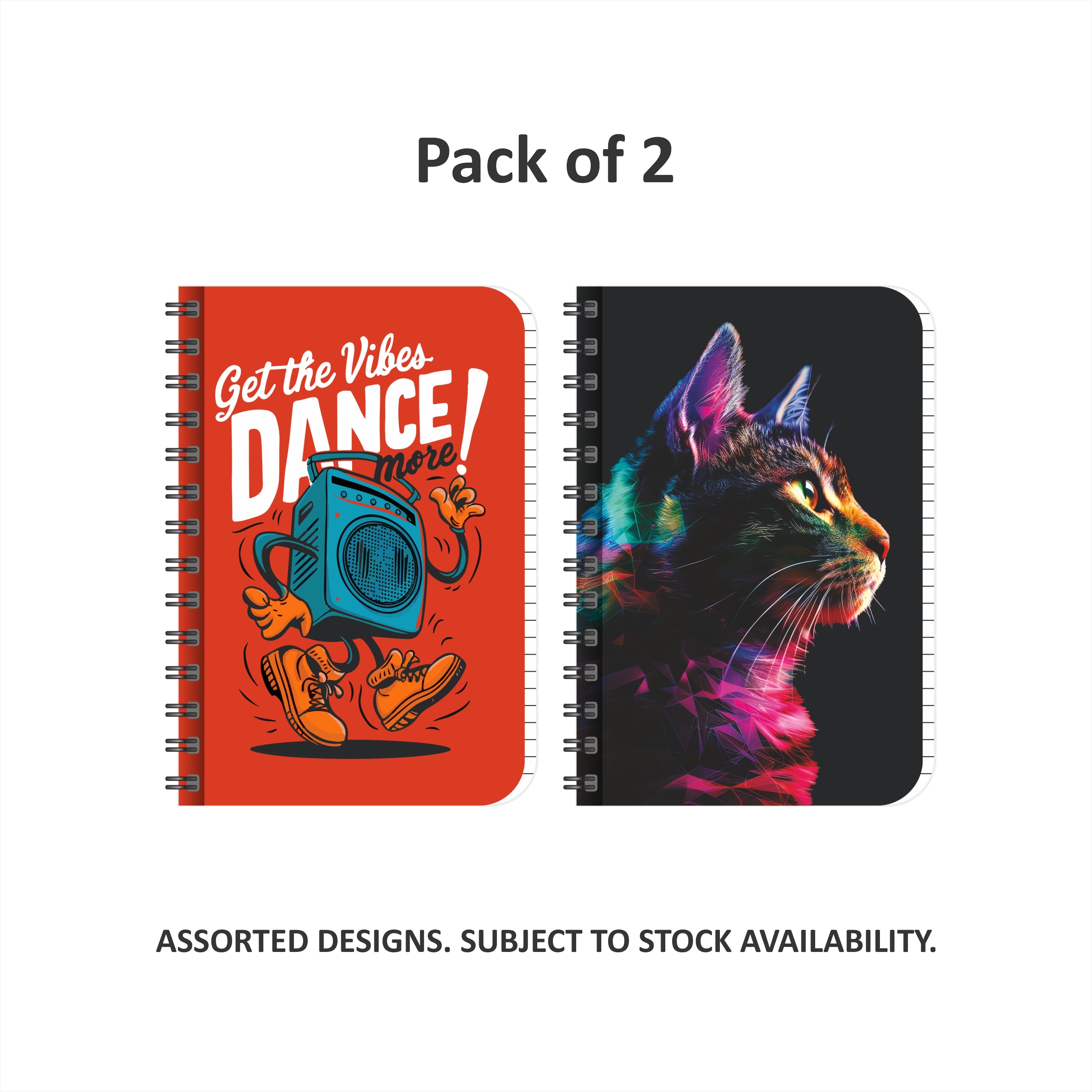 Shape Softbound Wiro Notes - A5 Size, 160 Ruled Pages, Natural Shade, Pack of 2