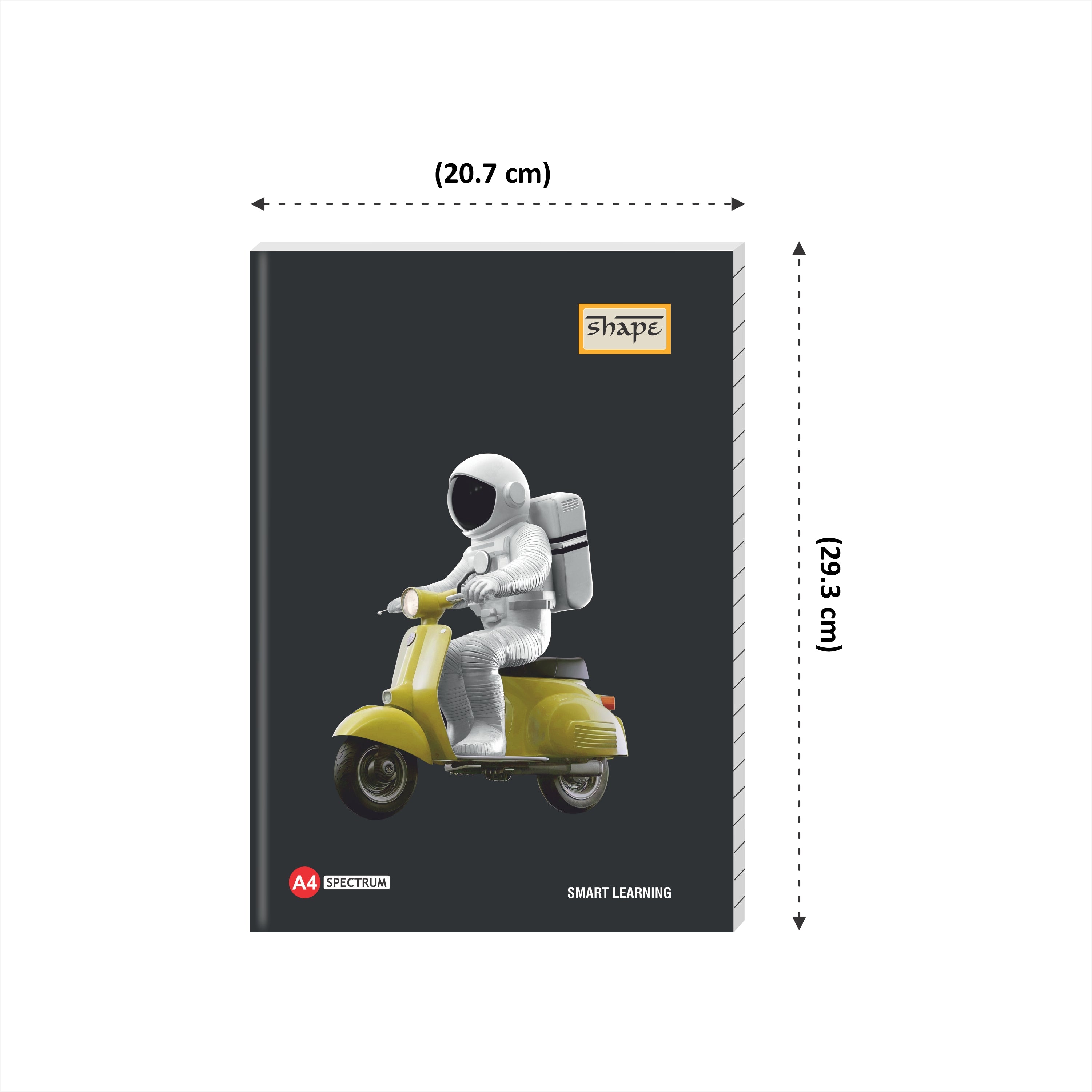 Shape Sprectrum Notebook - A4 Size, 294 Ruled Pages