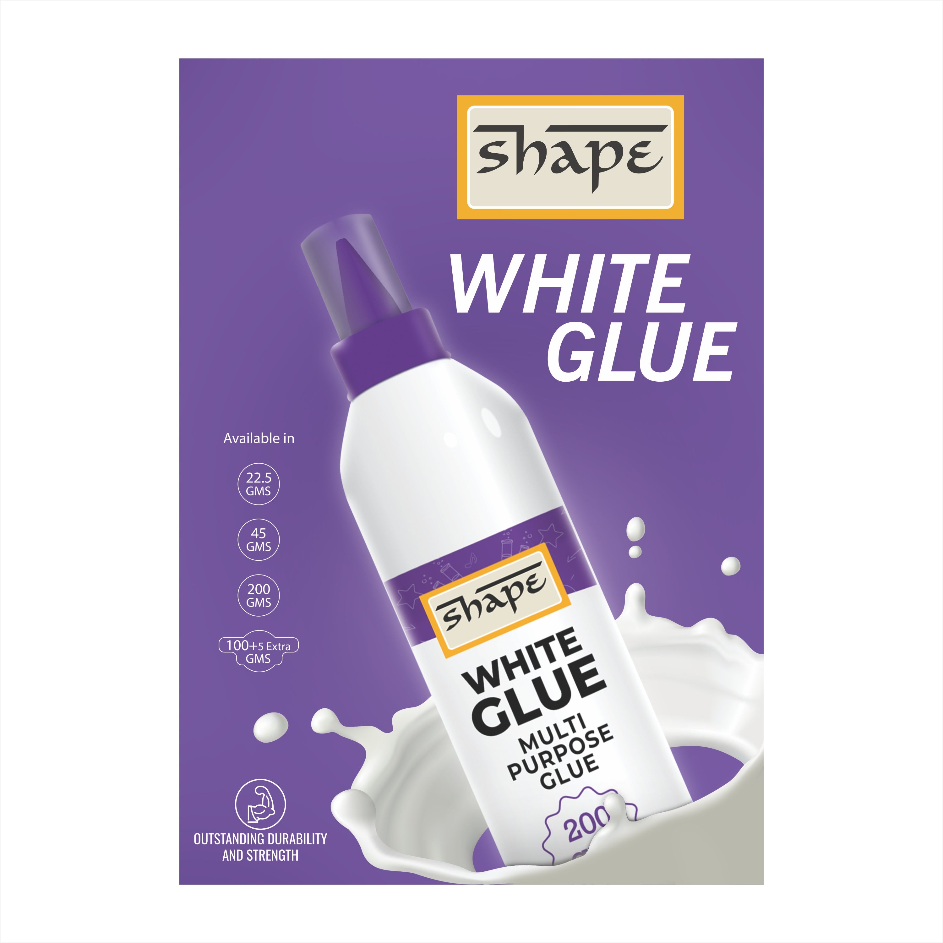 Shape White Glue - 100 + 5 GM - Pack of 3