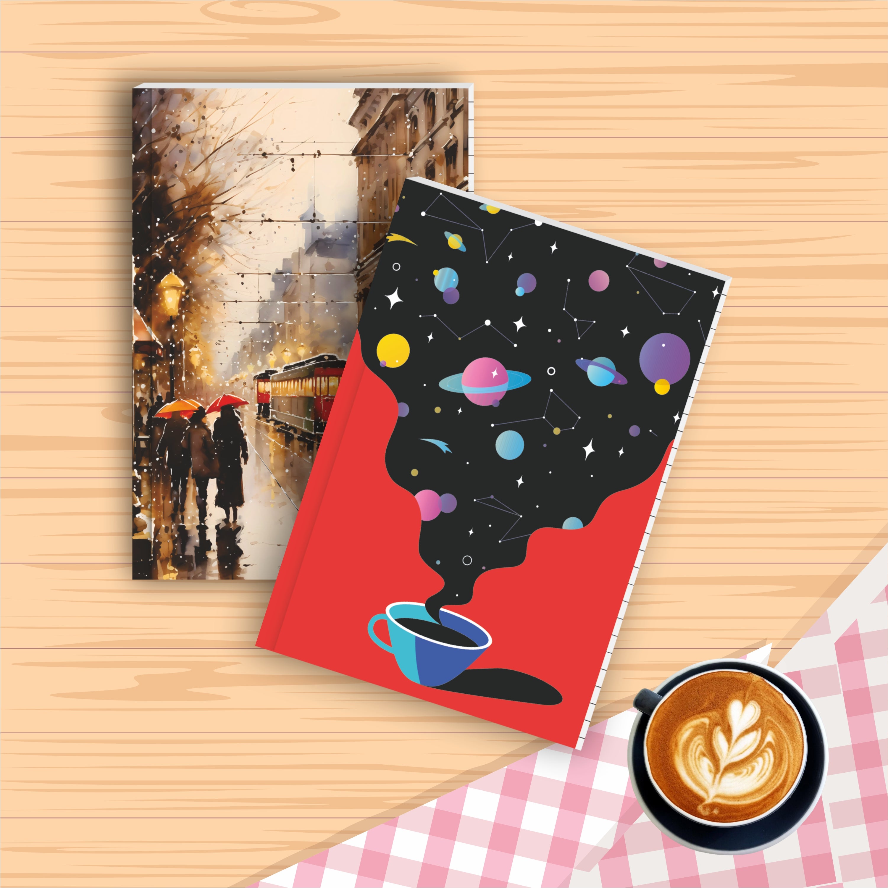 Shape Case Bound Notes- A5 Size, 192 Ruled Pages, Pack of 2