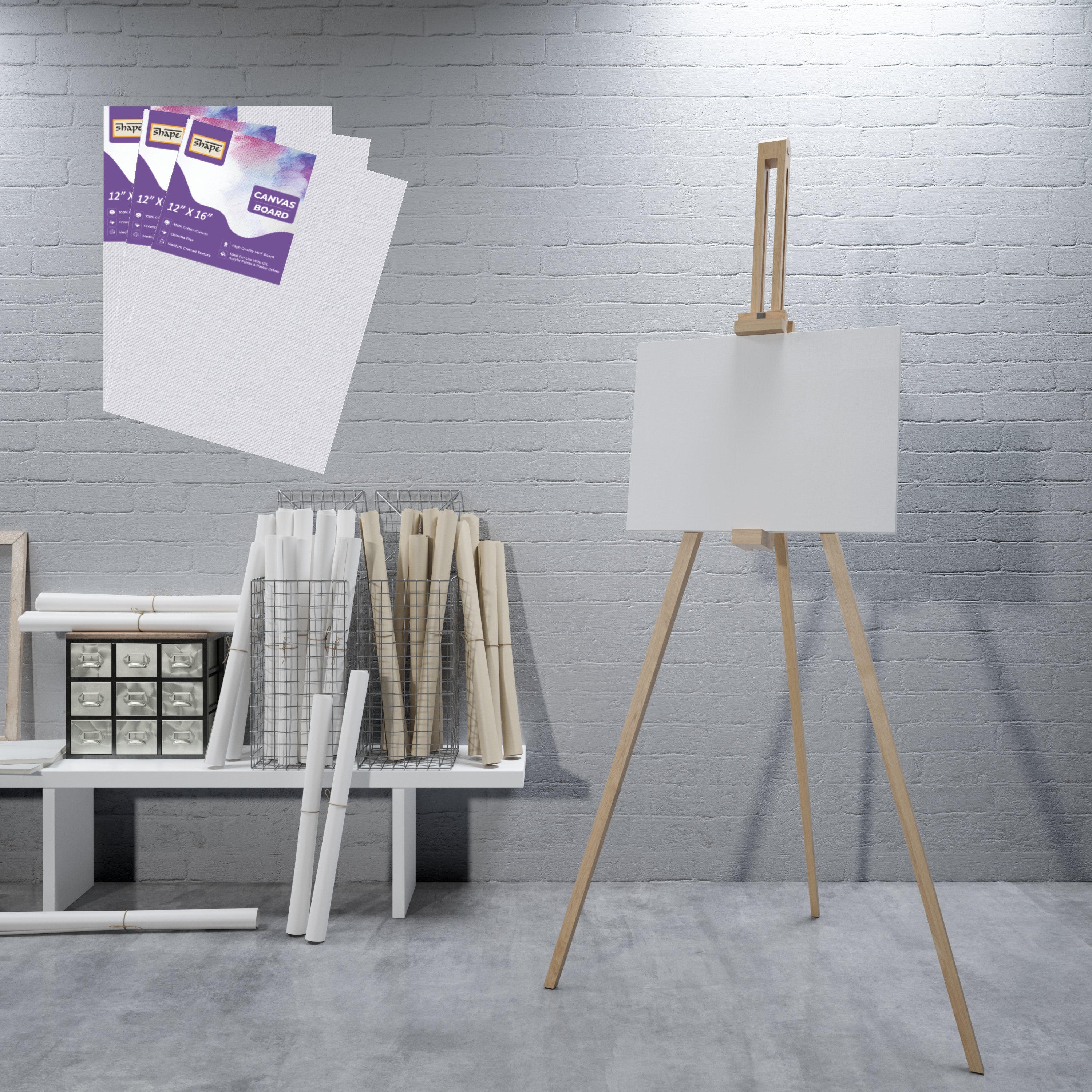 Shape Canvas Board 12*16 - Pack of 2