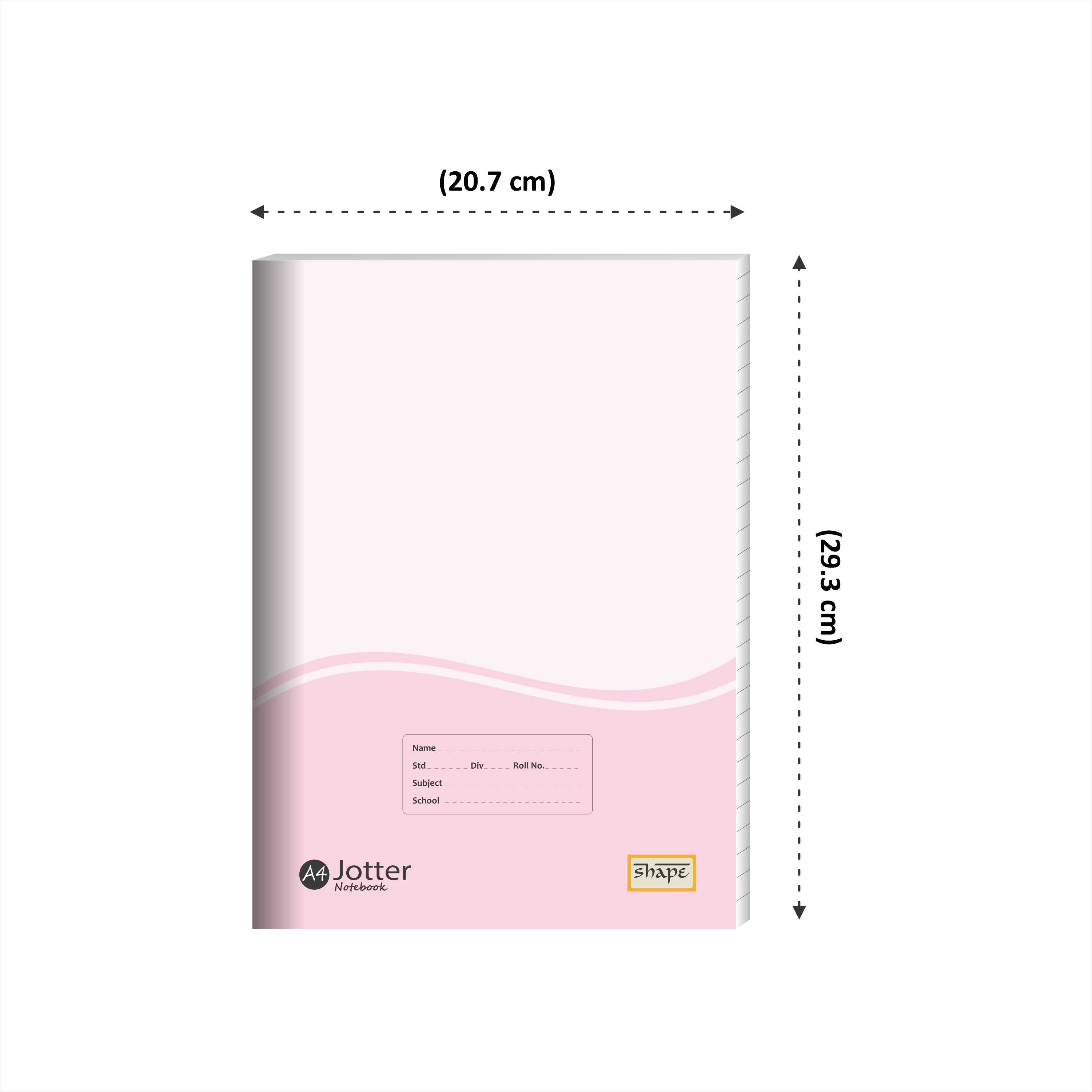 Shape Notebook Shape Jotter Notebook- A4 Size, 172 Ruled Pages, Pack of 6 – Shape ...
