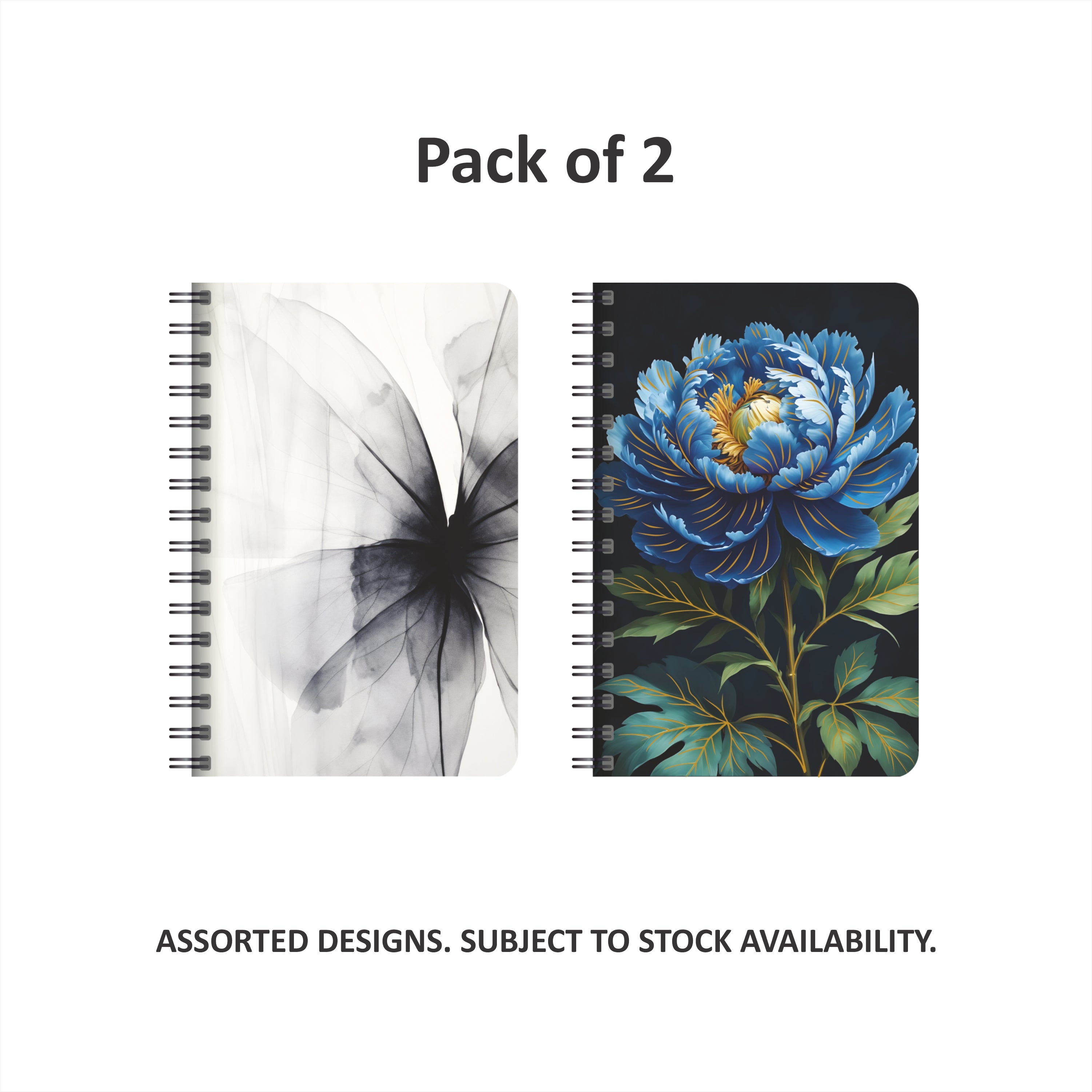 Shape LUXE Wiro Notes - A5 Size, 160 Ruled Pages, Pack of 2