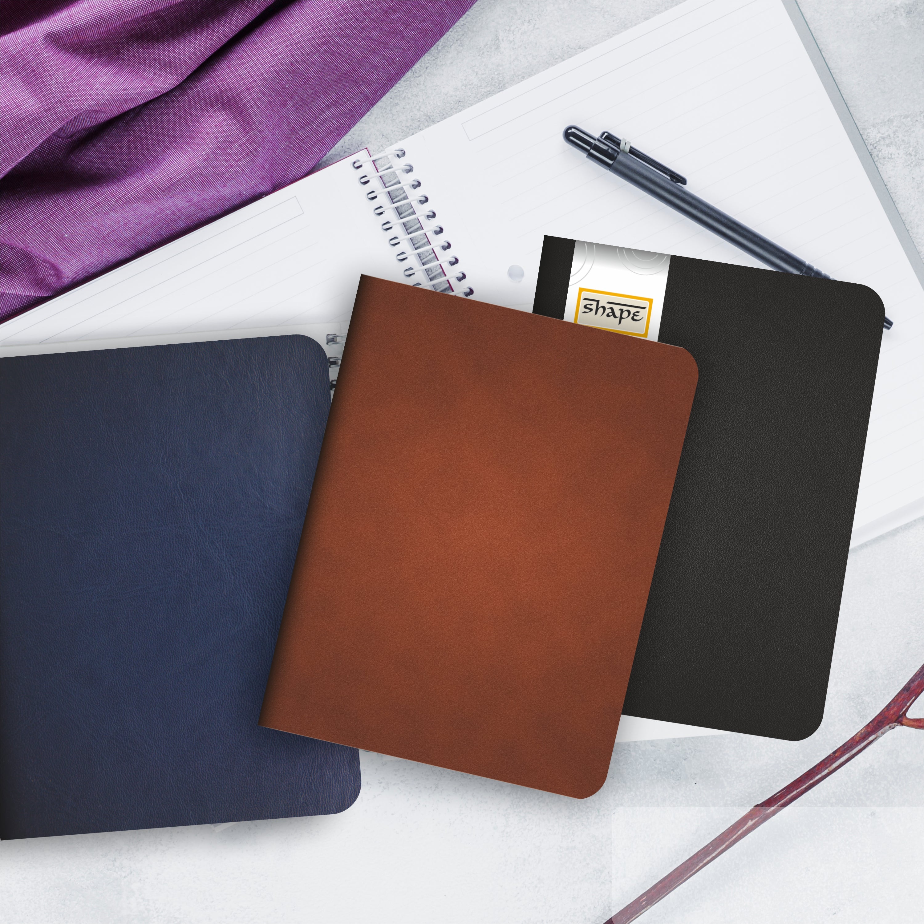 Shape Leatherite Softbound Notes - B5 Size, 172 Ruled Pages