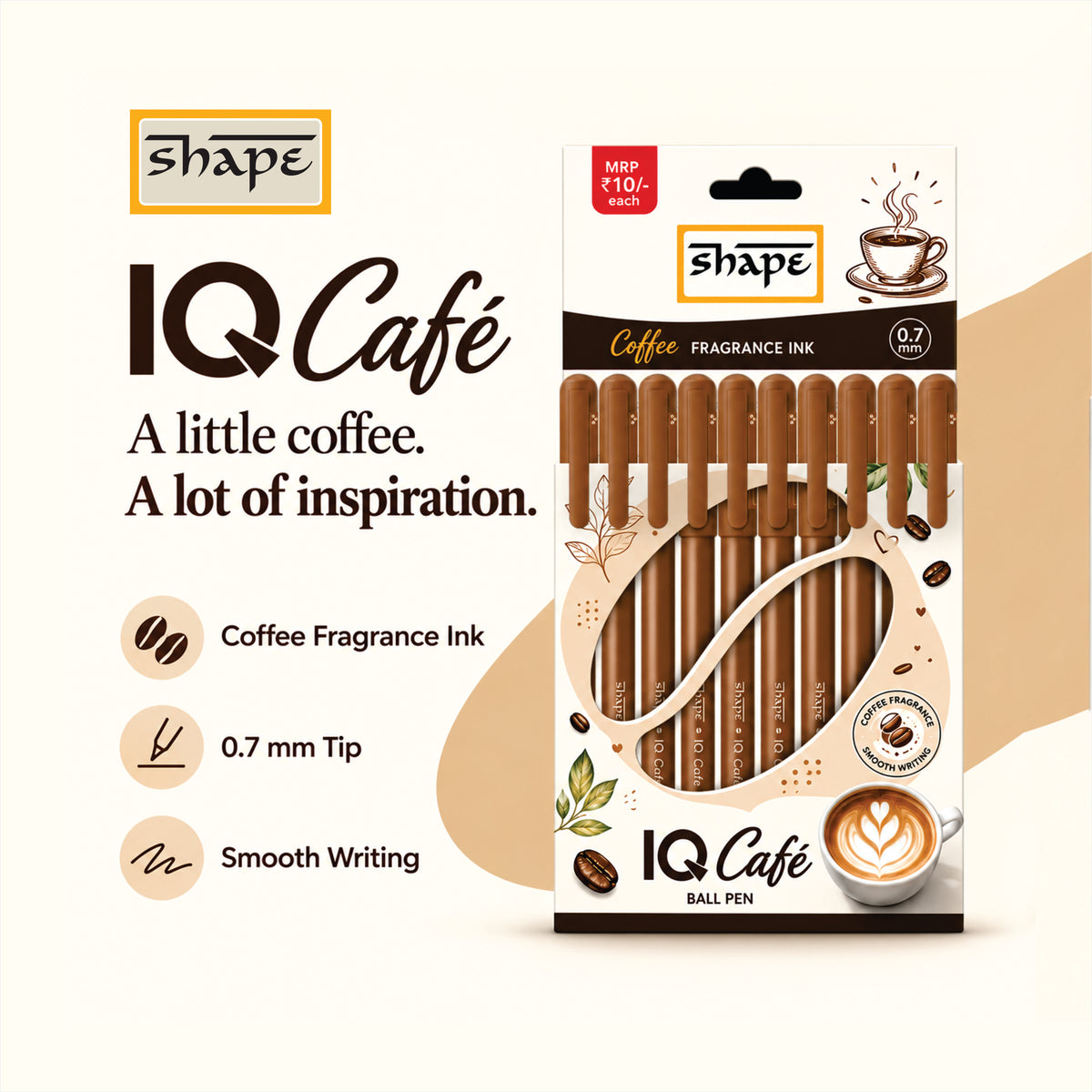Shape IQ Cafe Ball Pen (Pack of 2)