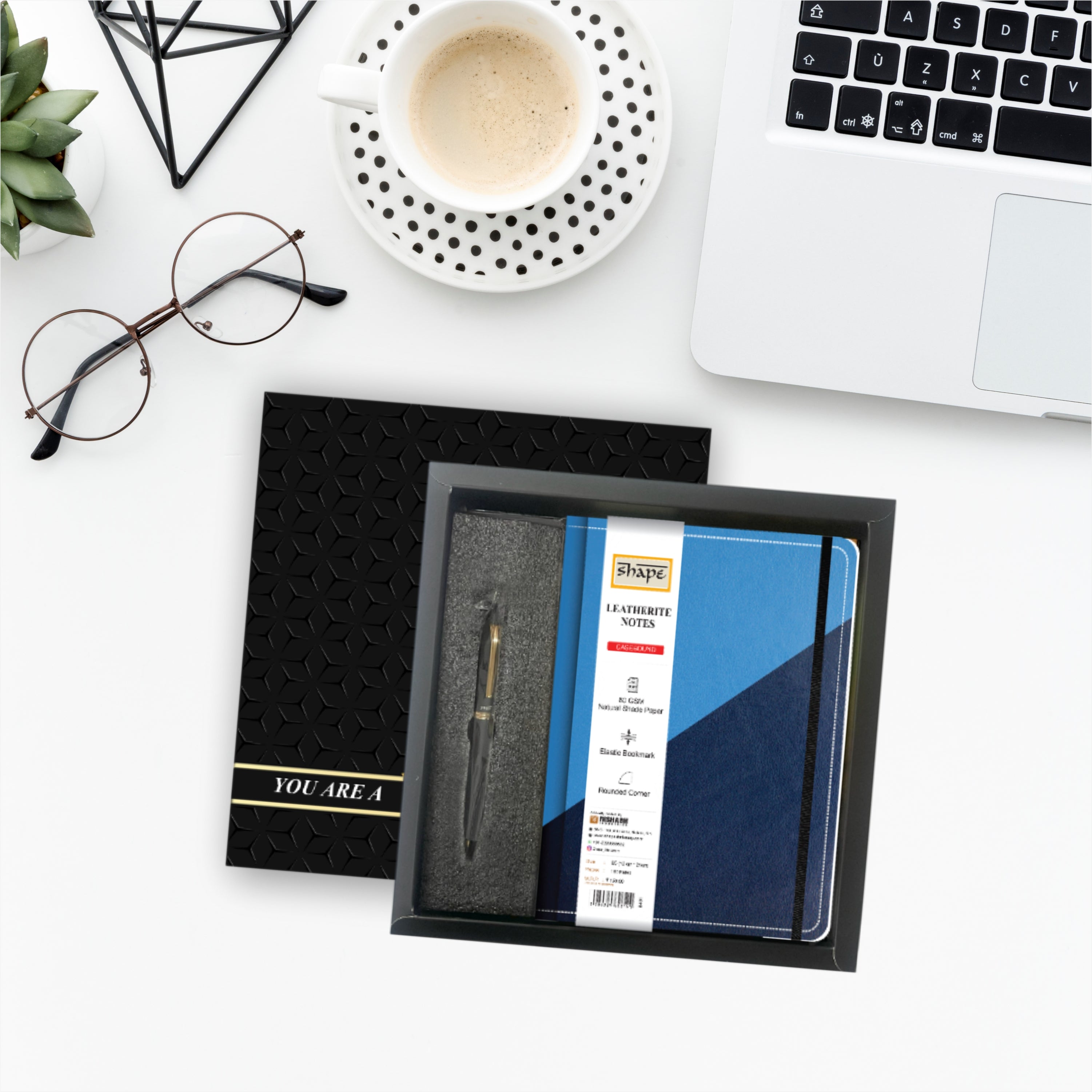 Shape Leatherite Notes Gift Set