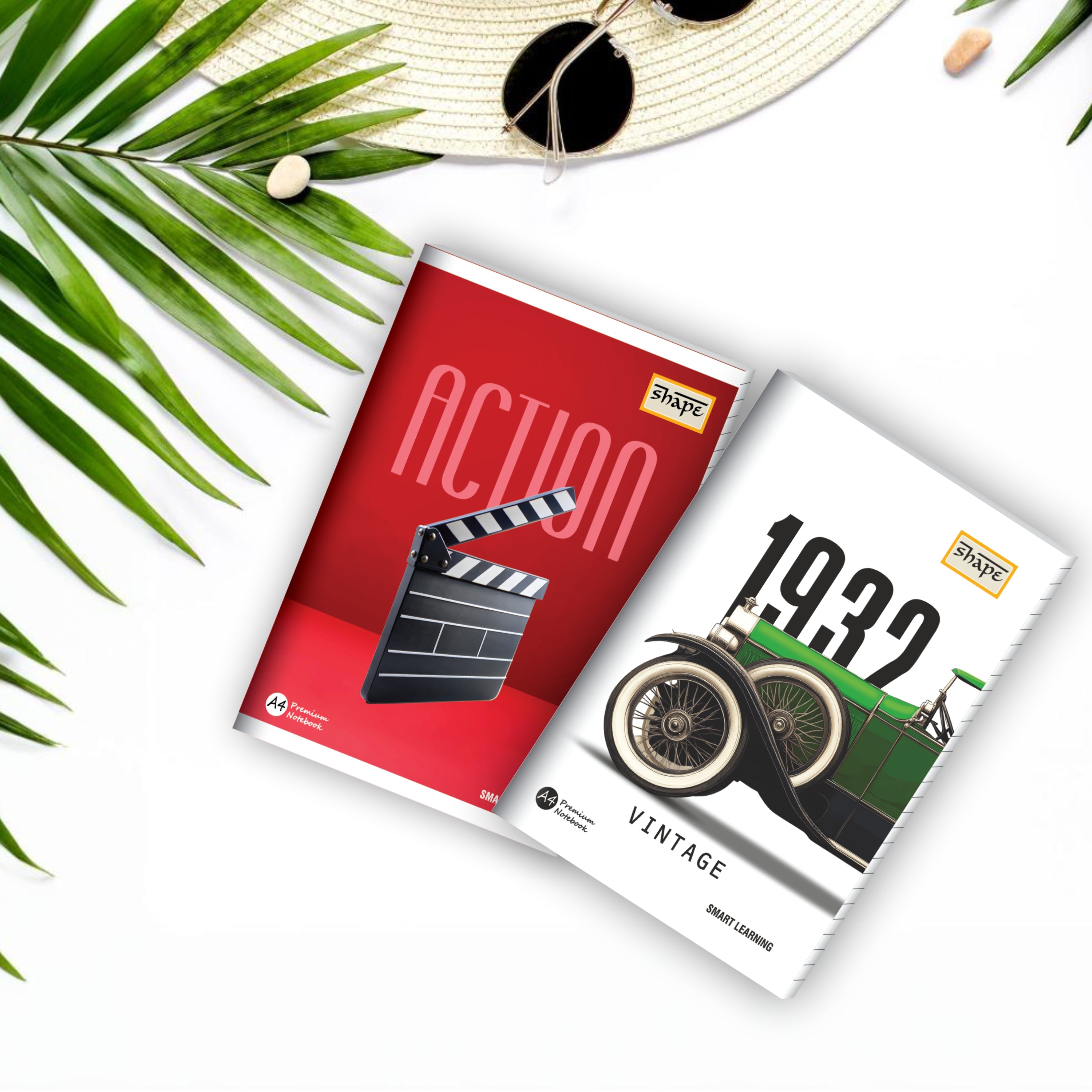 Shape Notebook - A4 Size, 136 Ruled Pages, Pack of 3