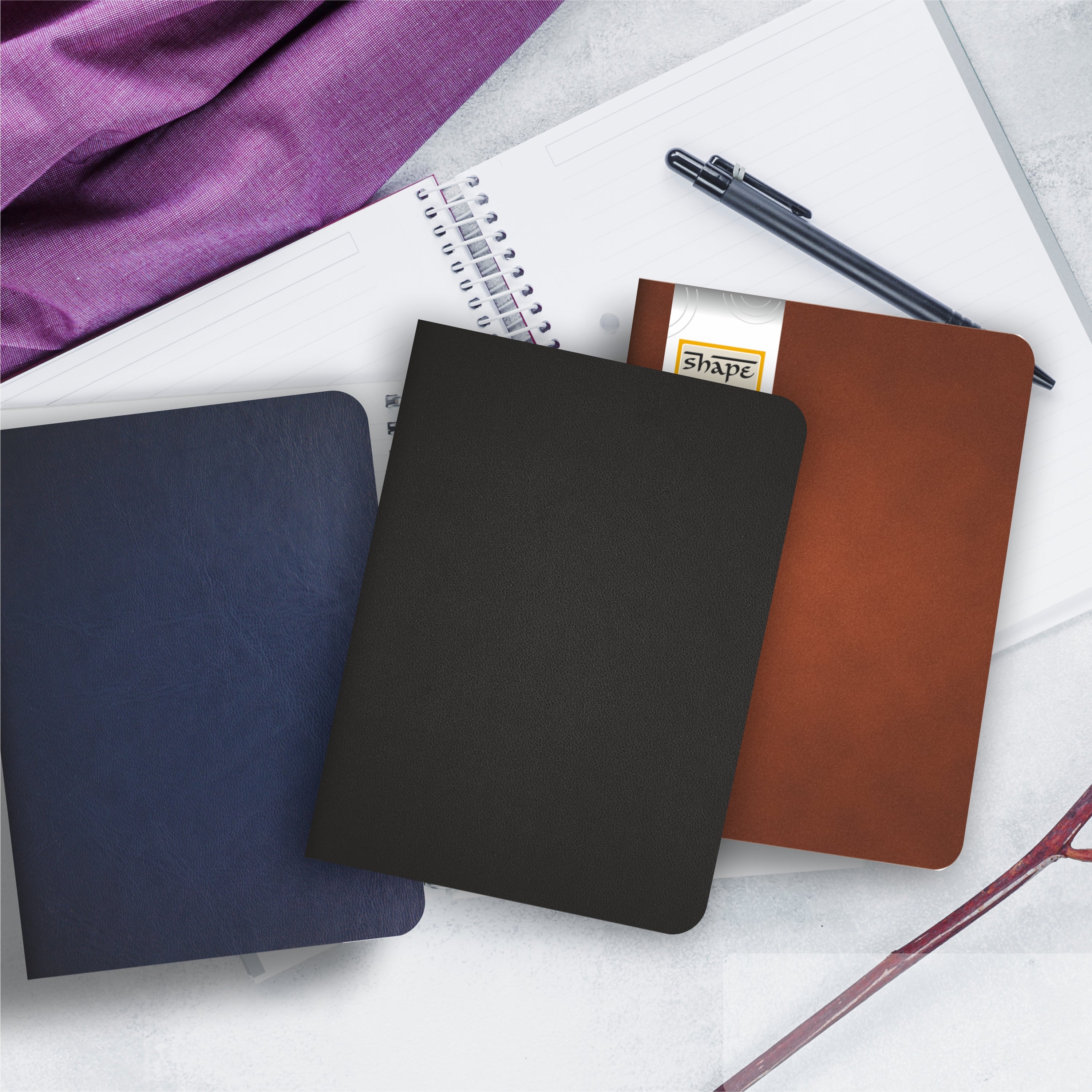 Shape Leatherite Softbound Notes - A5 Size, 172 Ruled Pages