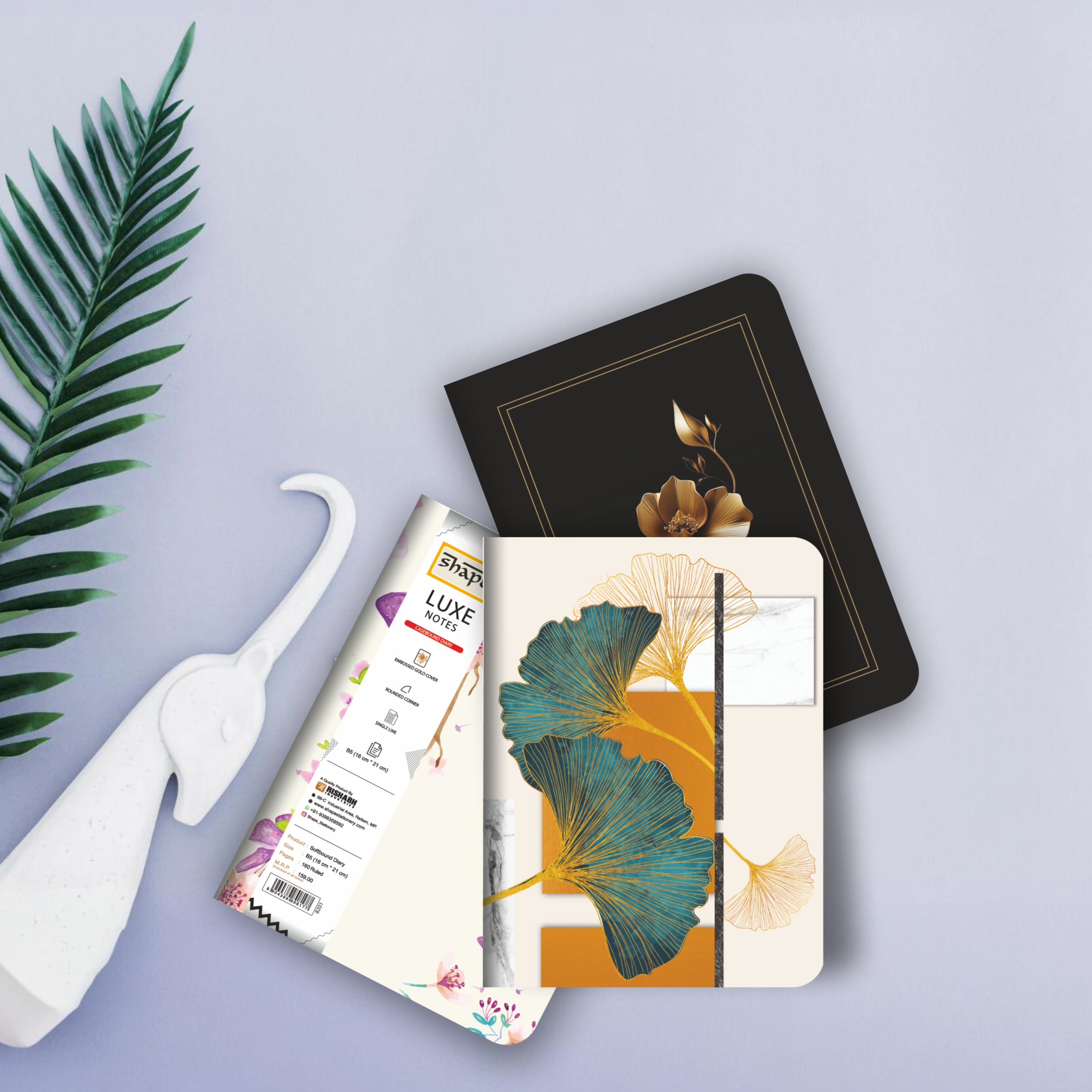 Shape LUXE  Softbound Notes - B5 Size, 160 Ruled Pages, Pack of 2