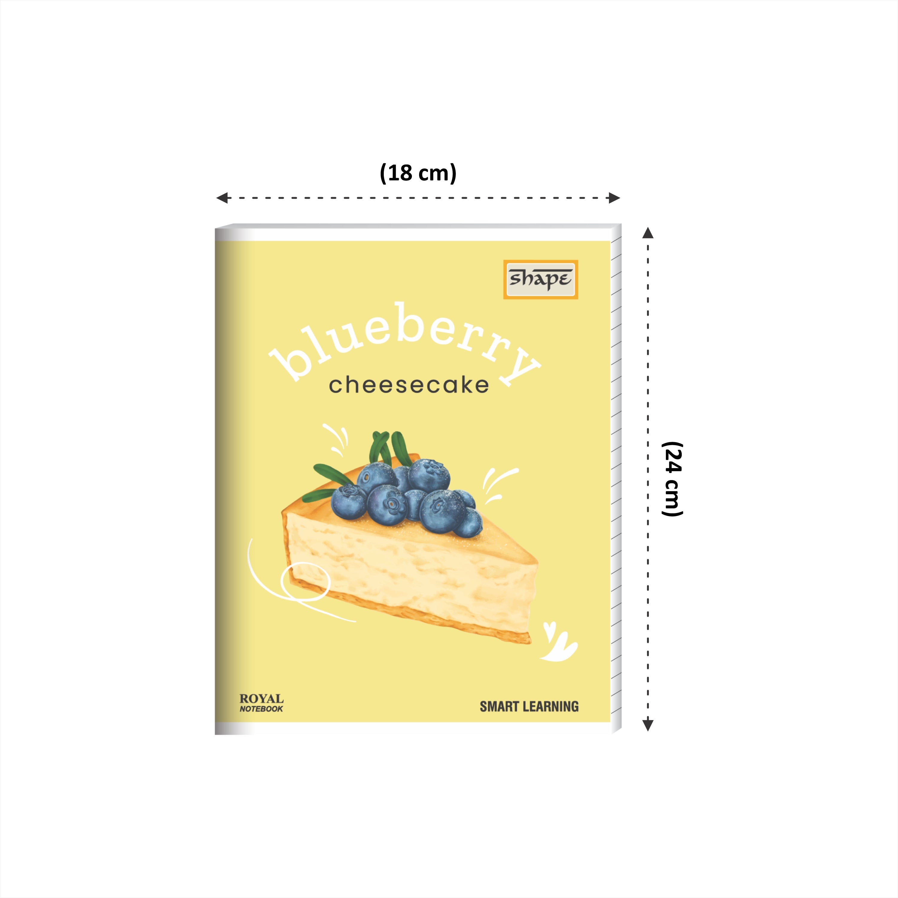 Shape Royal Notebook - 18*24 Size, 172 Ruled Pages, Pack of 6