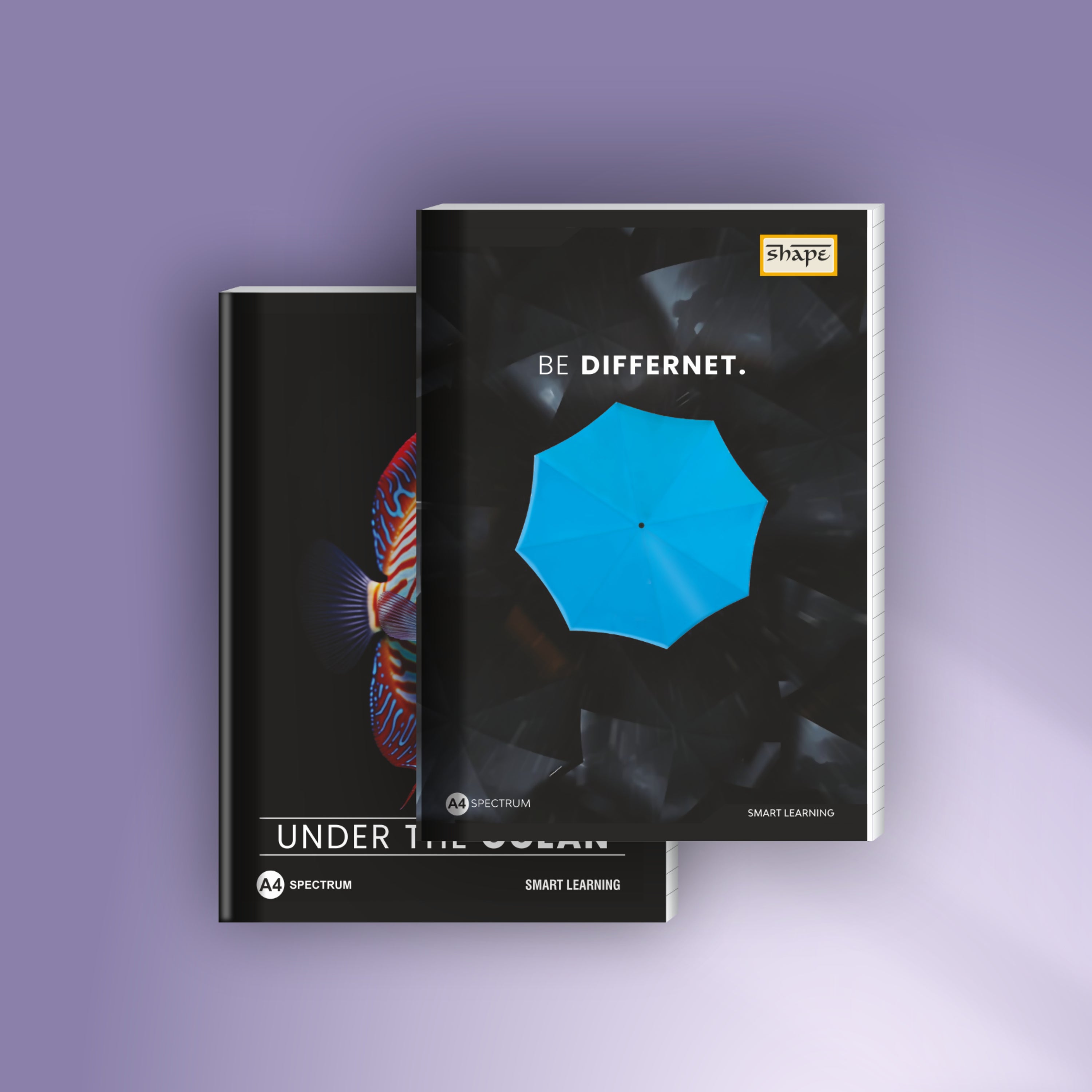 Shape Sprectrum Notebook - A4 Size, 172 Ruled Pages, Pack of 3