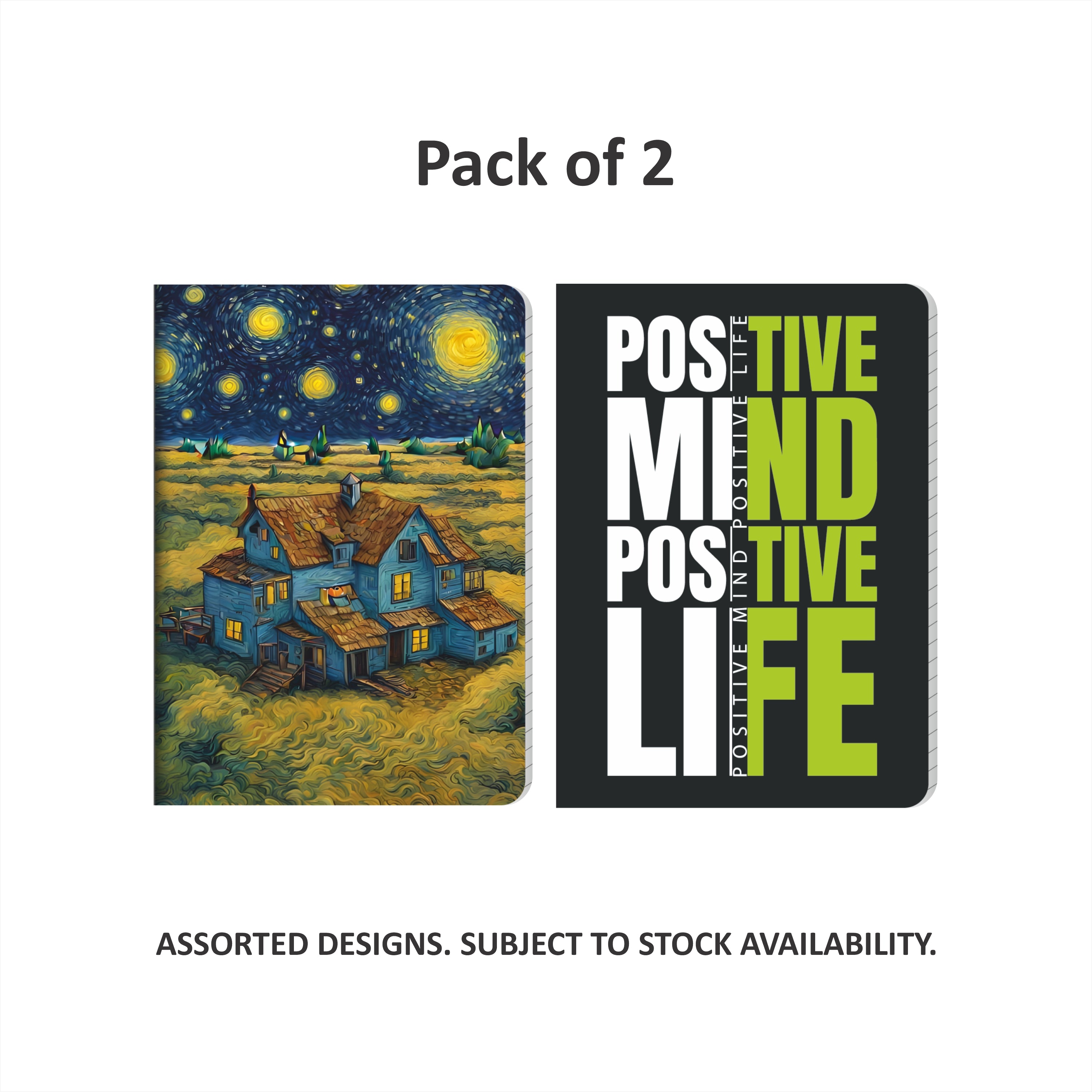 Shape Soft Bound Notes- A5 Size, 192 Ruled Pages, Pack of 2