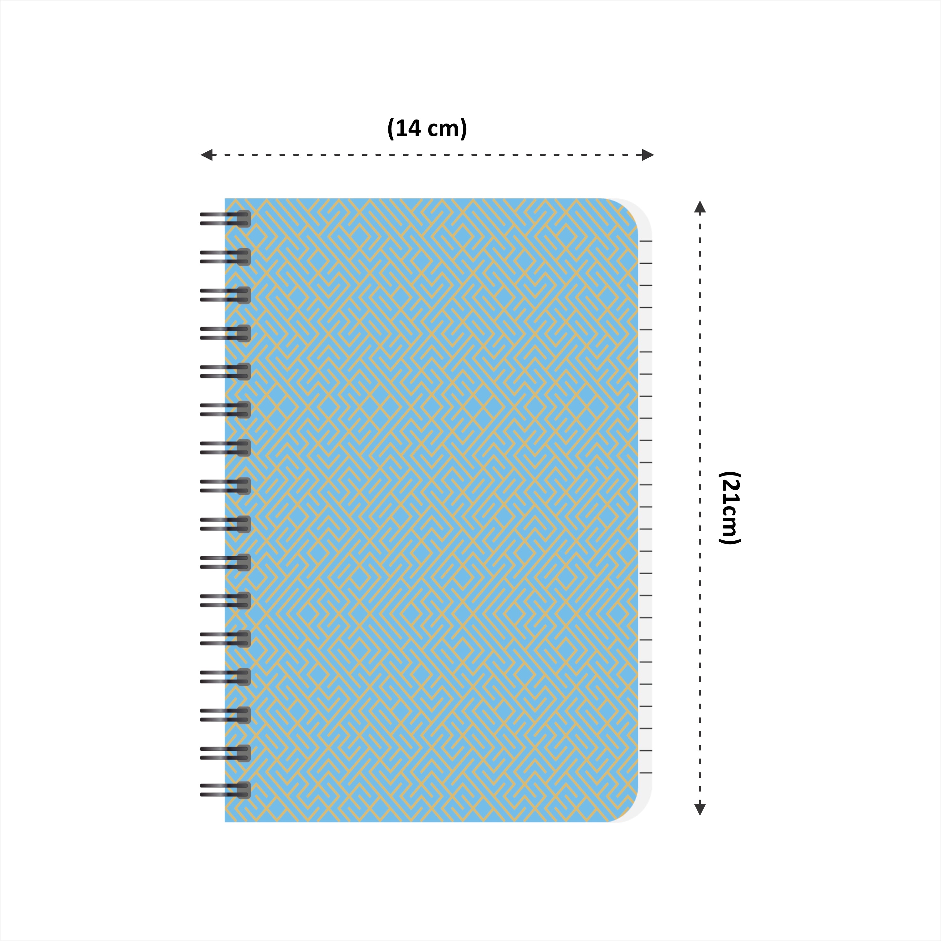 Shape Pastel Wiro Notes - A5 Size, 160 Ruled Pages, Natural Shade, Pack of 2