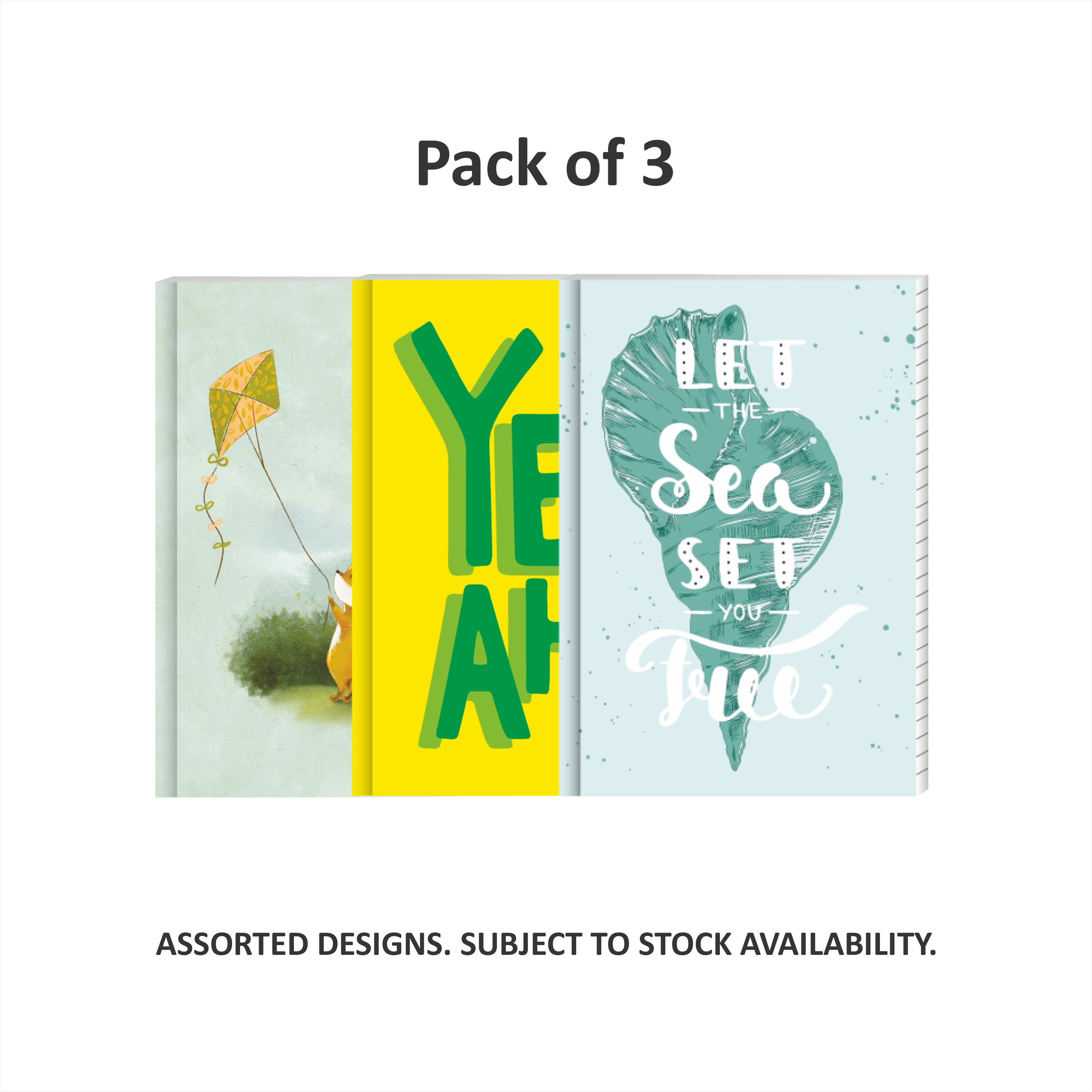 Shape Case Bound Notes - B6 Size, 192 Ruled Pages, Pack of 3