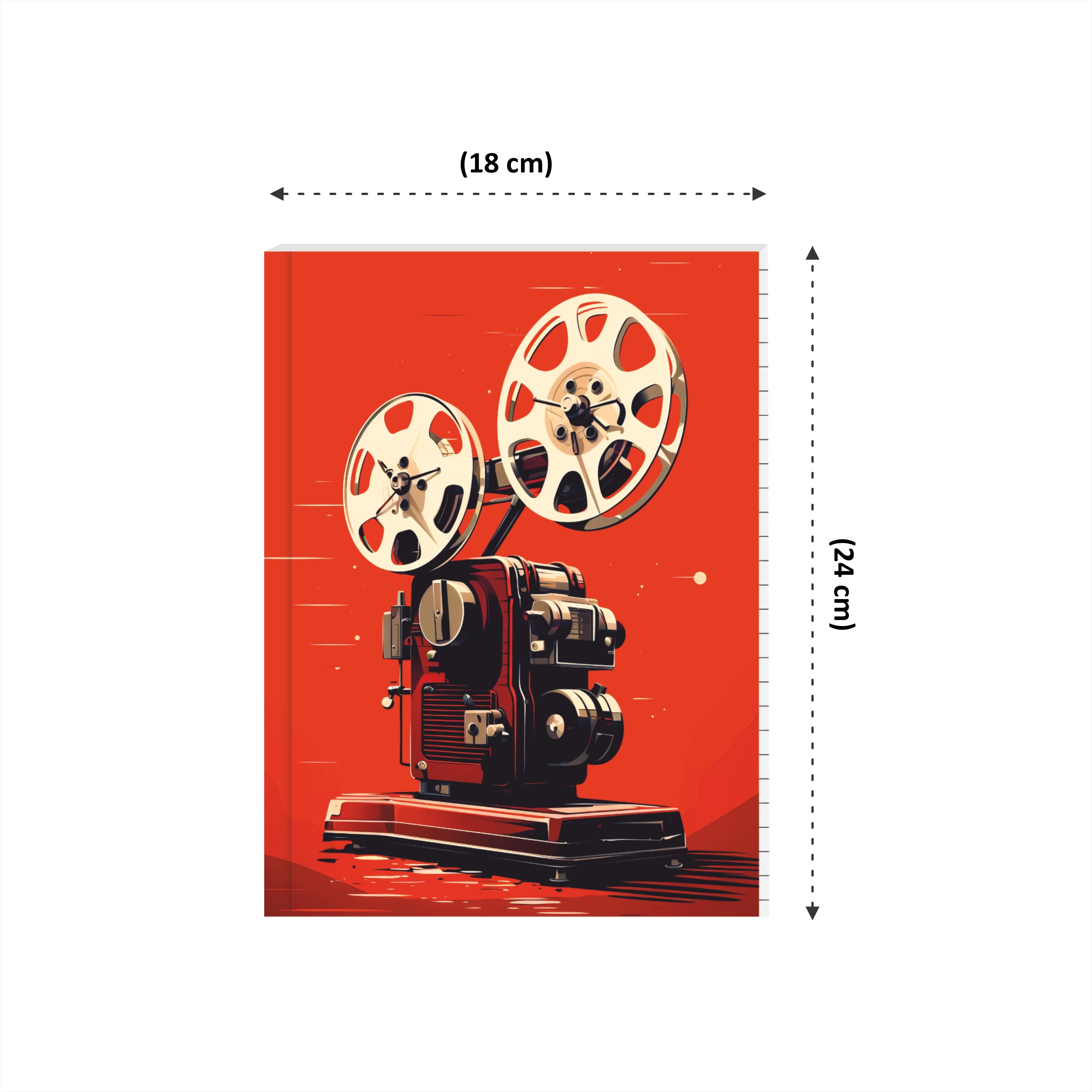 Shape Case Bound Notes- 18*24 Size, 192 Ruled Pages, Pack of 2