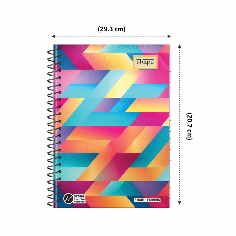 Shape Met Pet Spiral Notebook - A4 Size, 300 Ruled Pages