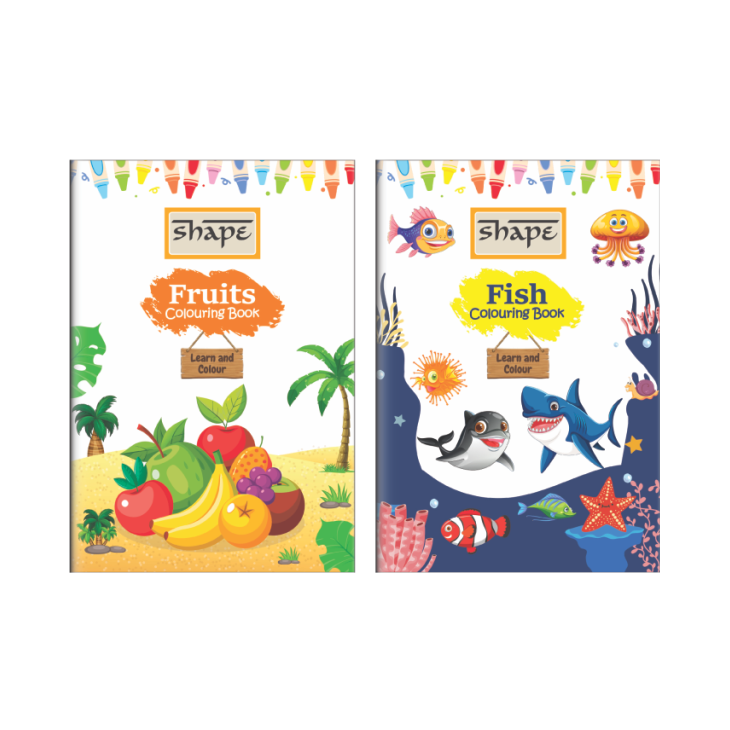 Shape My Coloring Book - A5 Size, 16 Page, Pack of 12
