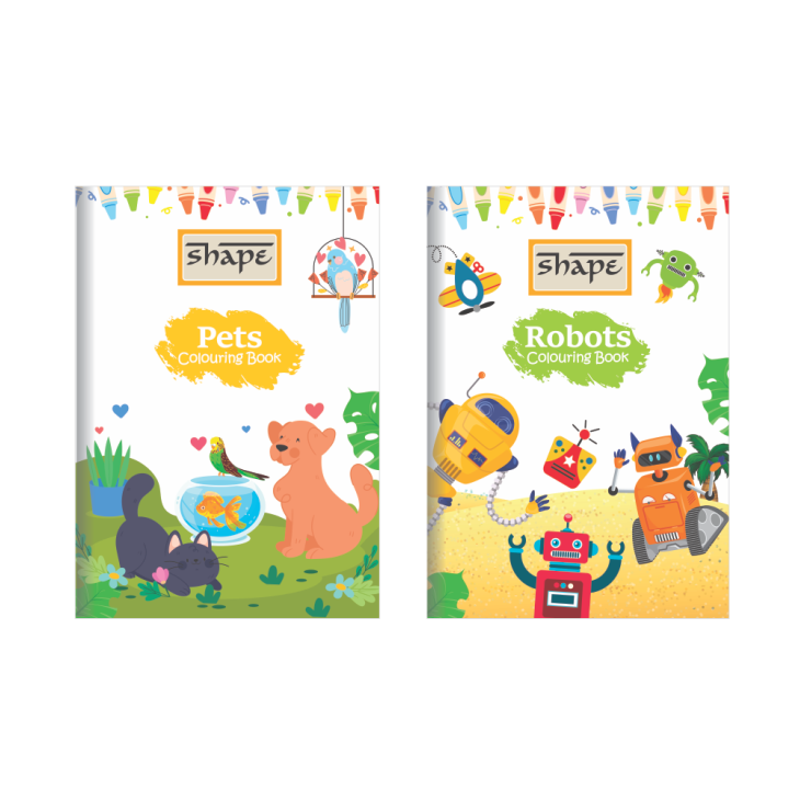 Shape My Coloring Book - A4 Size, 16 Page, Pack of 12