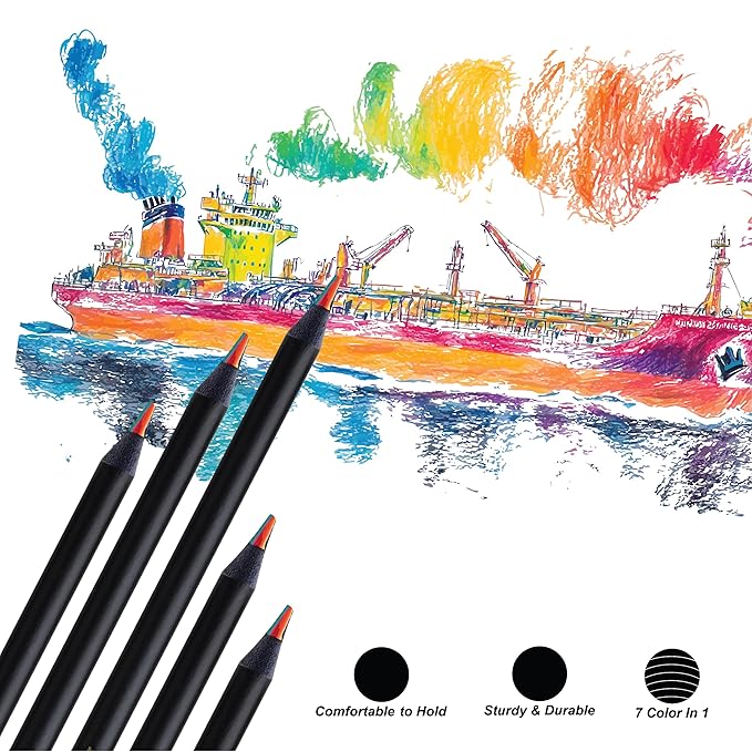 Shape Spectrum Rainbow Pencil 10 pcs Box - Pack of 5