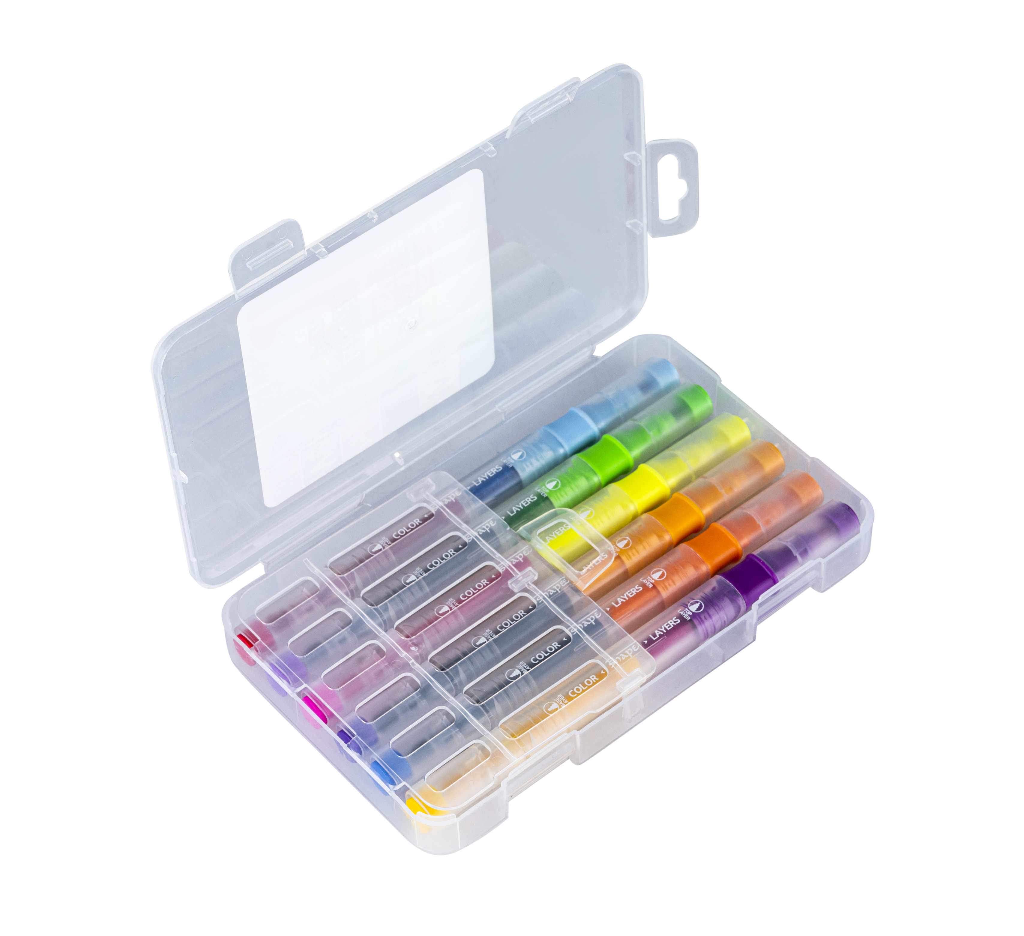 Pack of 2 | Shape Layering Pen - Set of 6 | Total 12 Pens