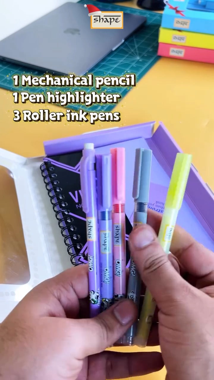 SHAPE VIVID Premium Stationery Gift Set-Purple