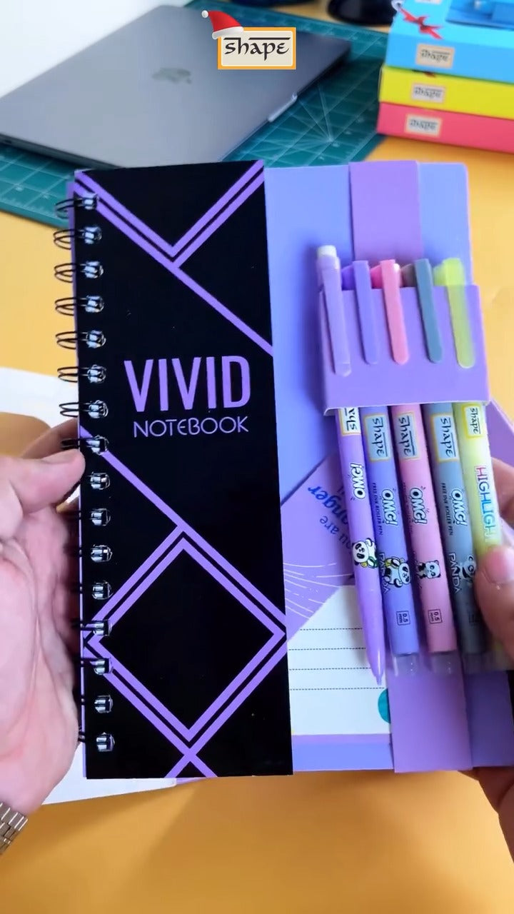 SHAPE VIVID Premium Stationery Gift Set-Purple