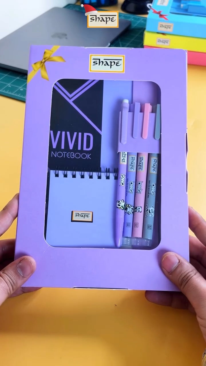 SHAPE VIVID Premium Stationery Gift Set-Purple