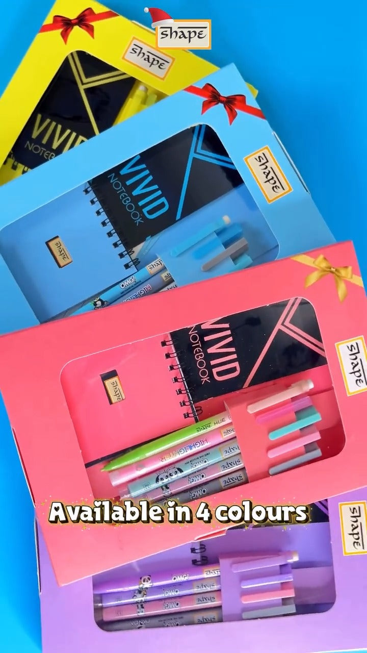 SHAPE VIVID Premium Stationery Gift Set-Purple